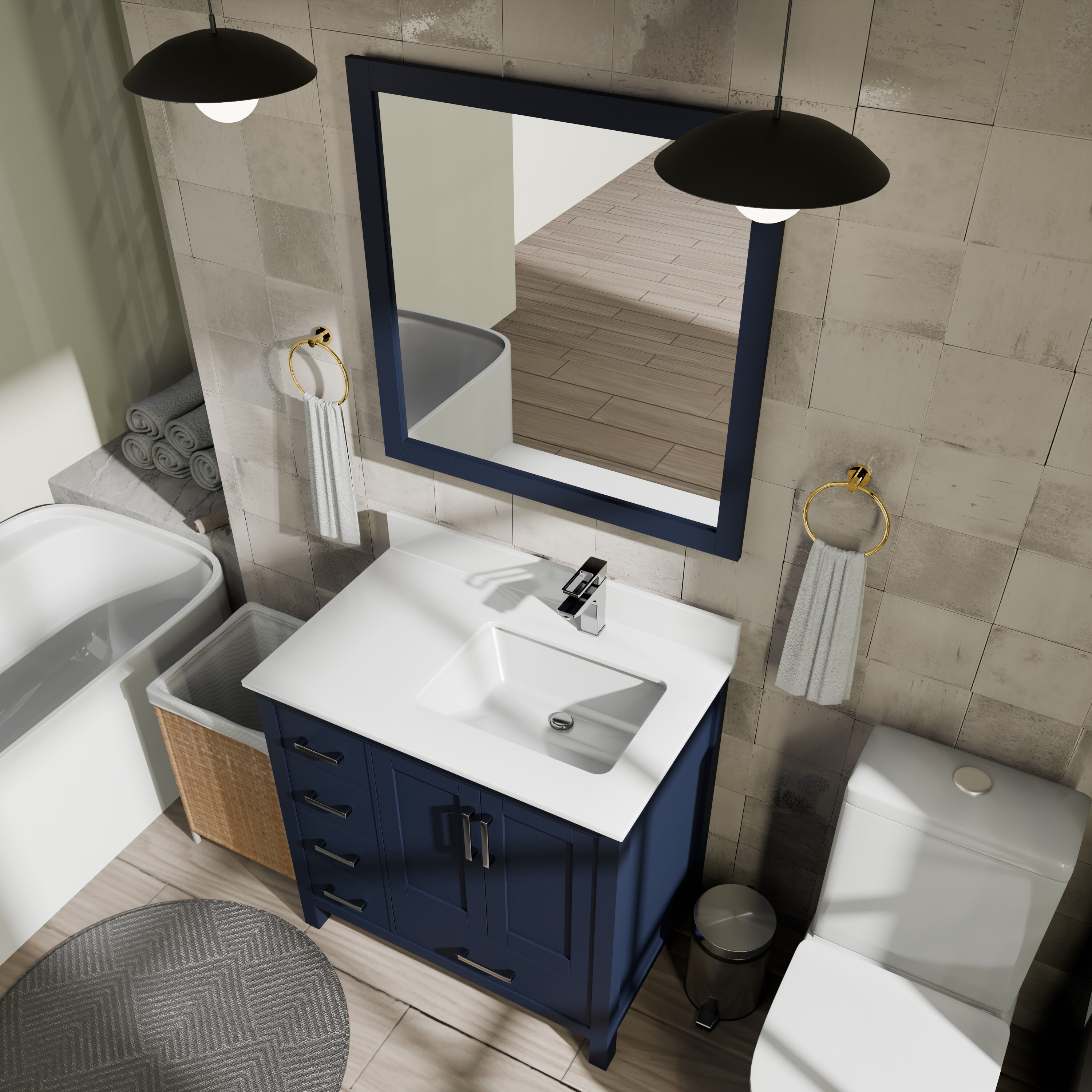 Lexora LJ342236SEWQ000R Bath-Vanity-Combo - View #7