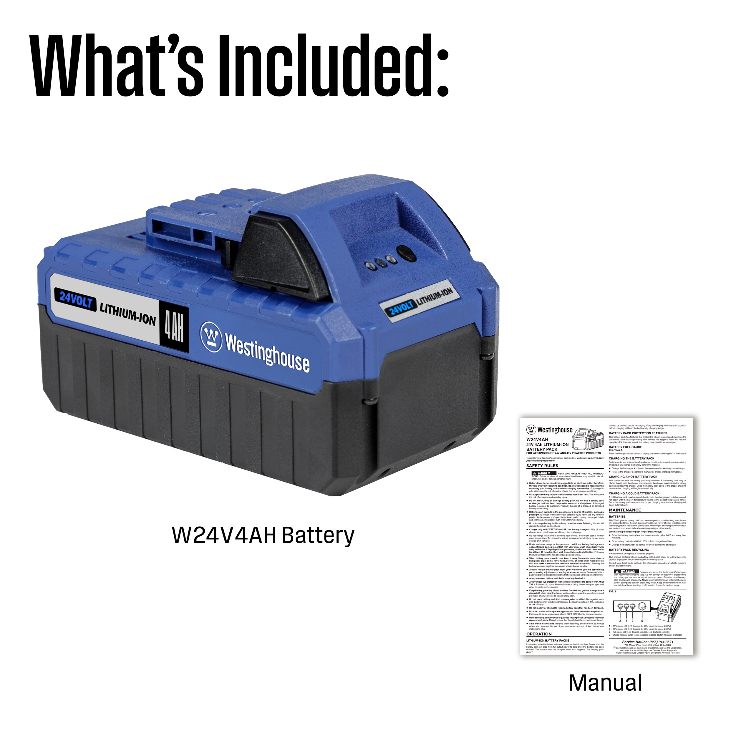Westinghouse W24V4AH Cordless-Ope-Batteries - View #4