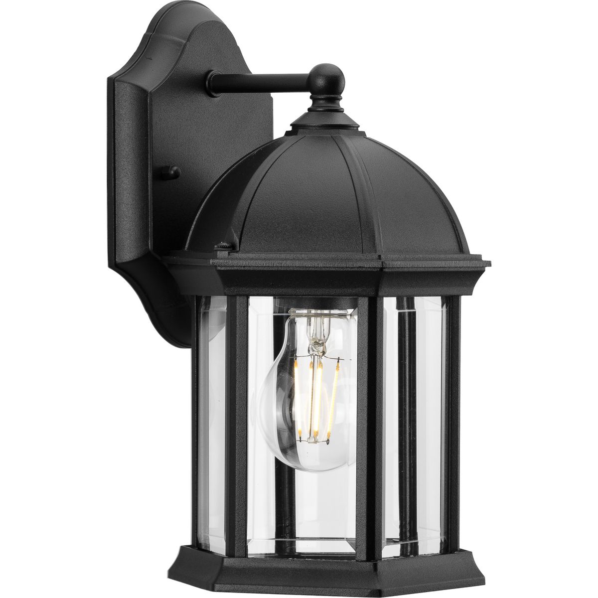 Progress Lighting P560321-031 Dillard 1 -Light 11.37-in H Black Hardwired Outdoor Wall Light