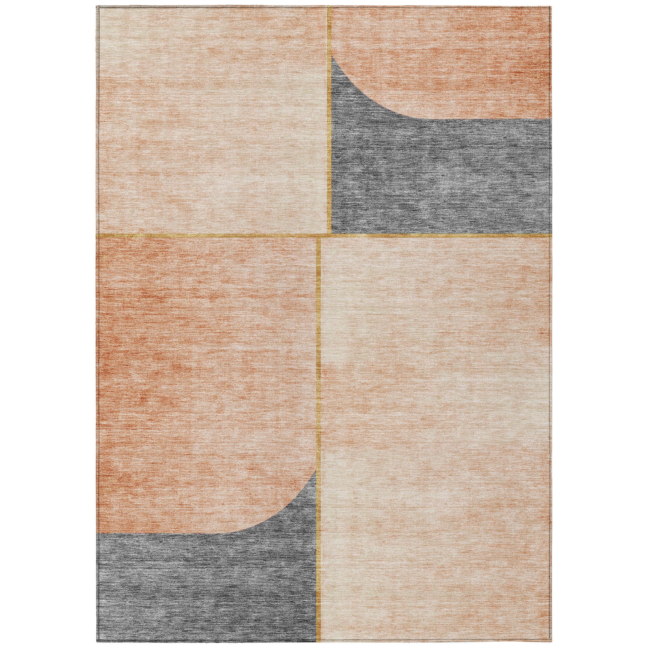 Addison Rugs ACN717CR9X12 Chantille ACN717CR 9 x 12 (ft) Polyester Coral Rectangular Indoor/Outdoor Geometric Machine washable Area rug