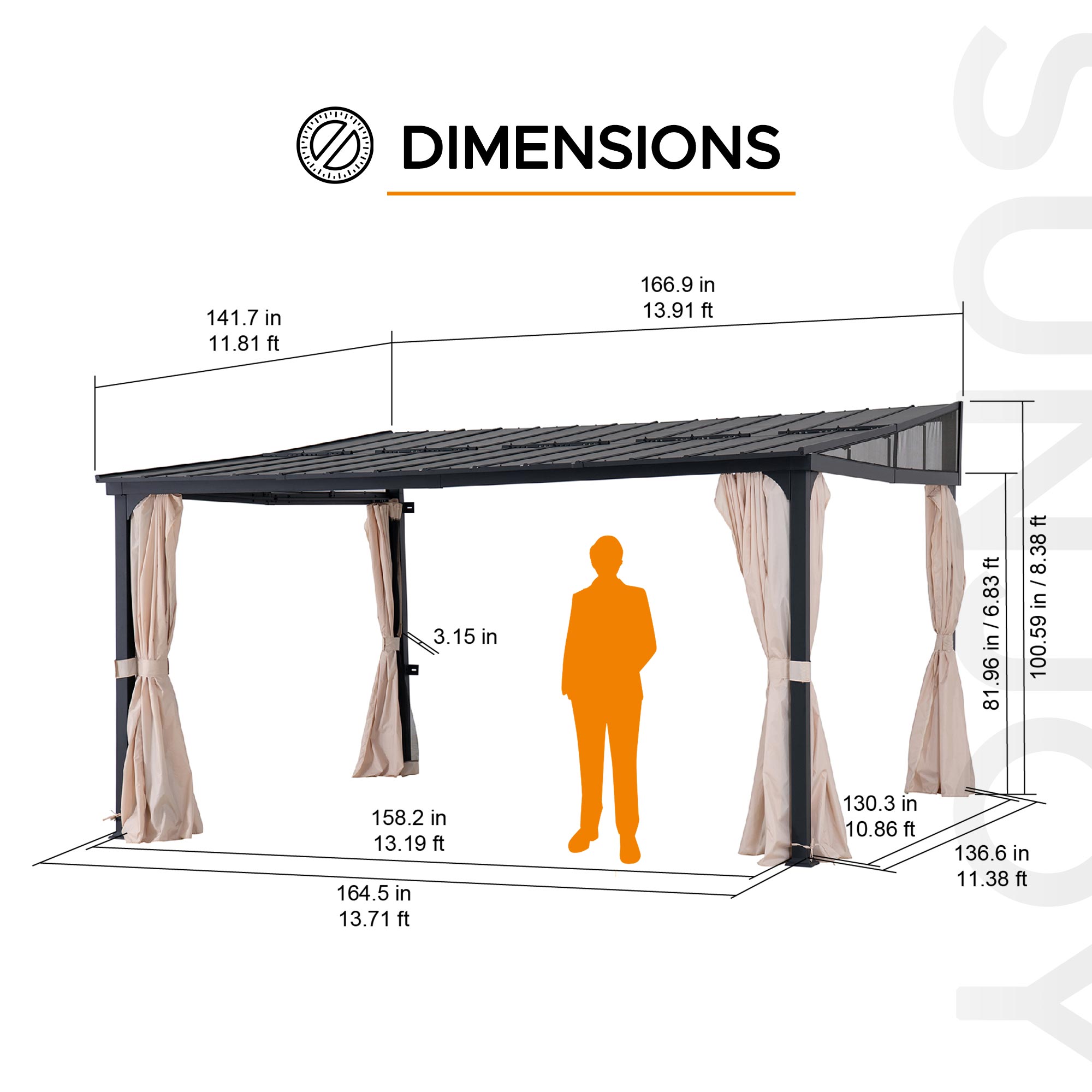 Sunjoy A1020309B0 Wood-Resin-Gazebos - View #7