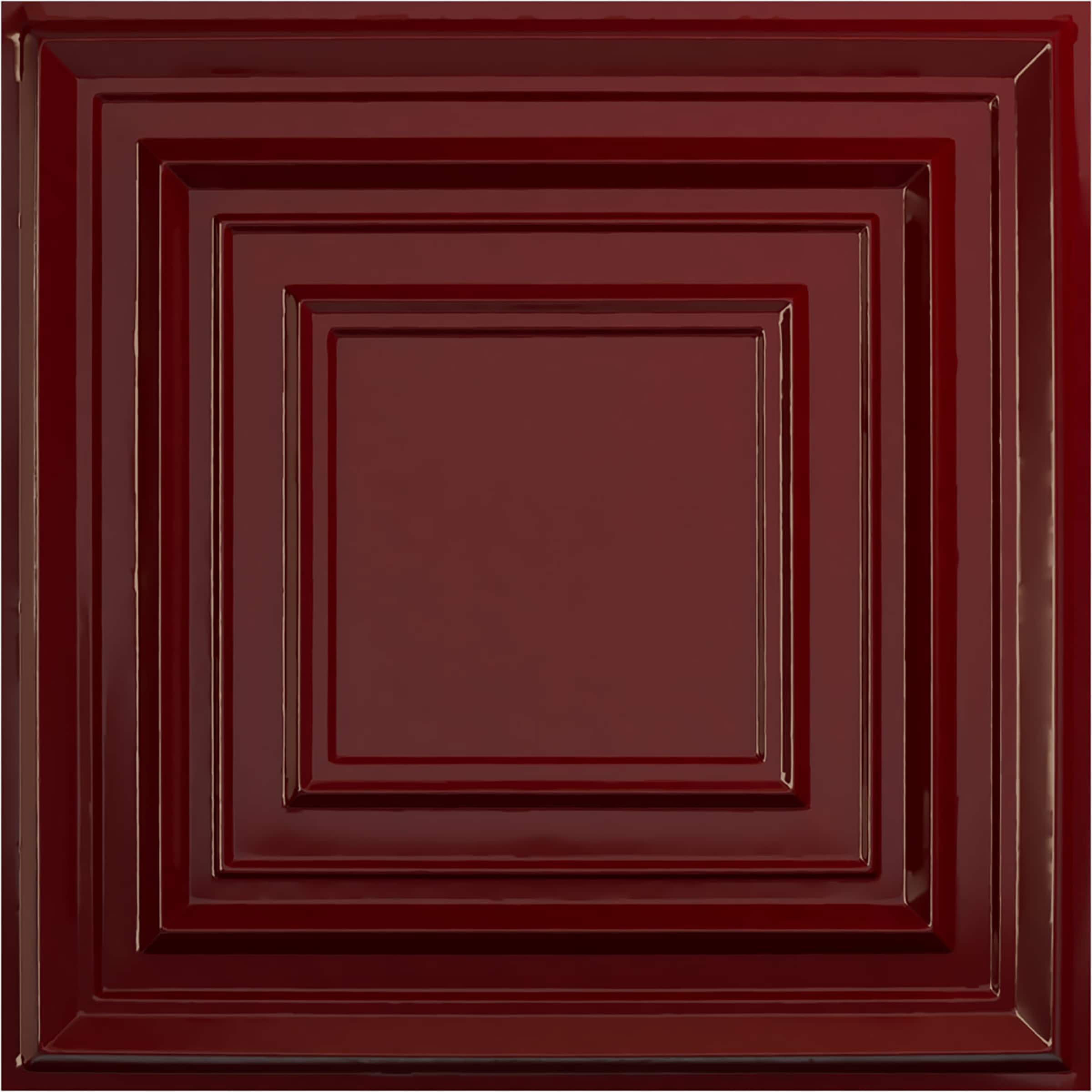Ekena Millwork WP20X20MXHML-CASE-12 19-5/8-in x 19-5/8-in Embossed Gloss Merlot PVC Wall Panel 12 -Pack