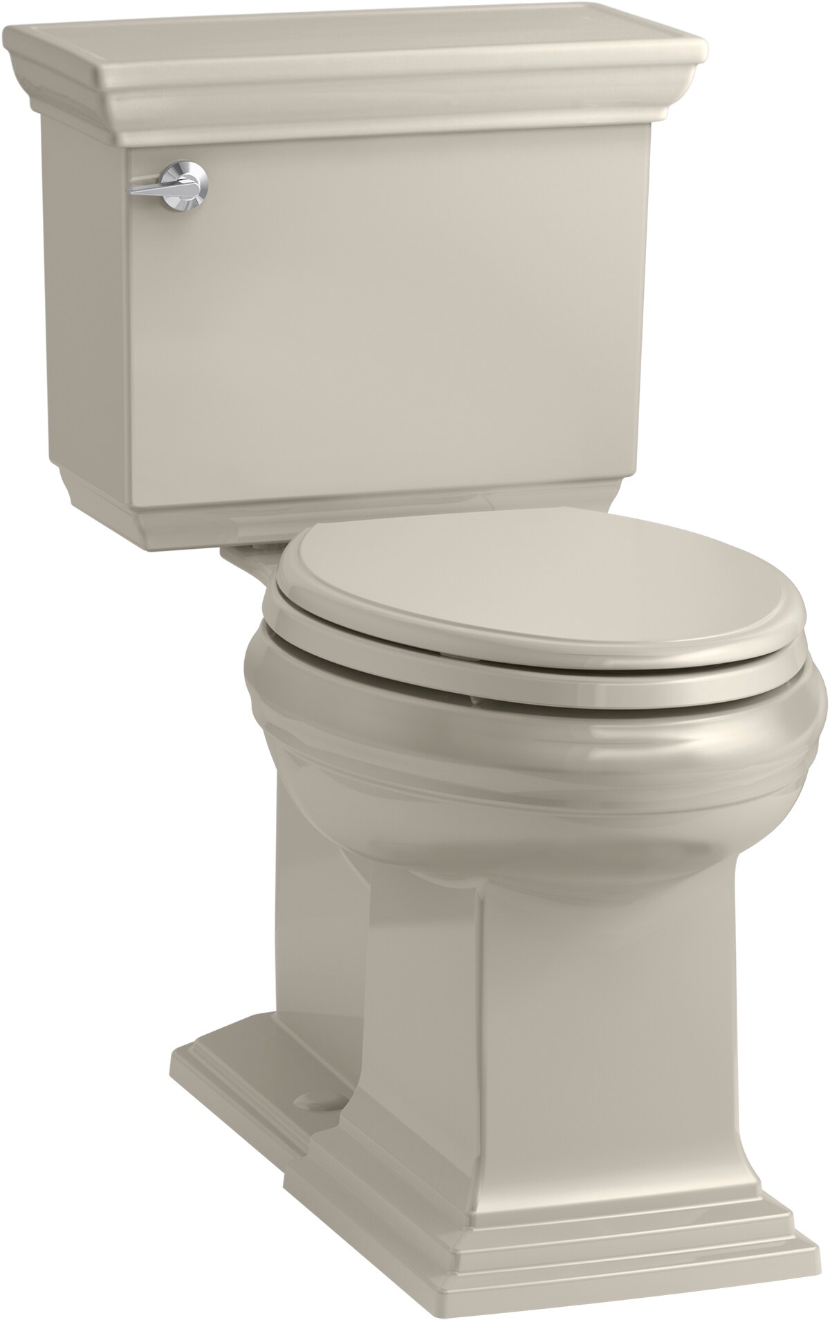 KOHLER K-6669-G9 Memoirs Stately Sandbar Elongated Chair Height 2-piece WaterSense Toilet 12-in Rough-In 1.28-GPF