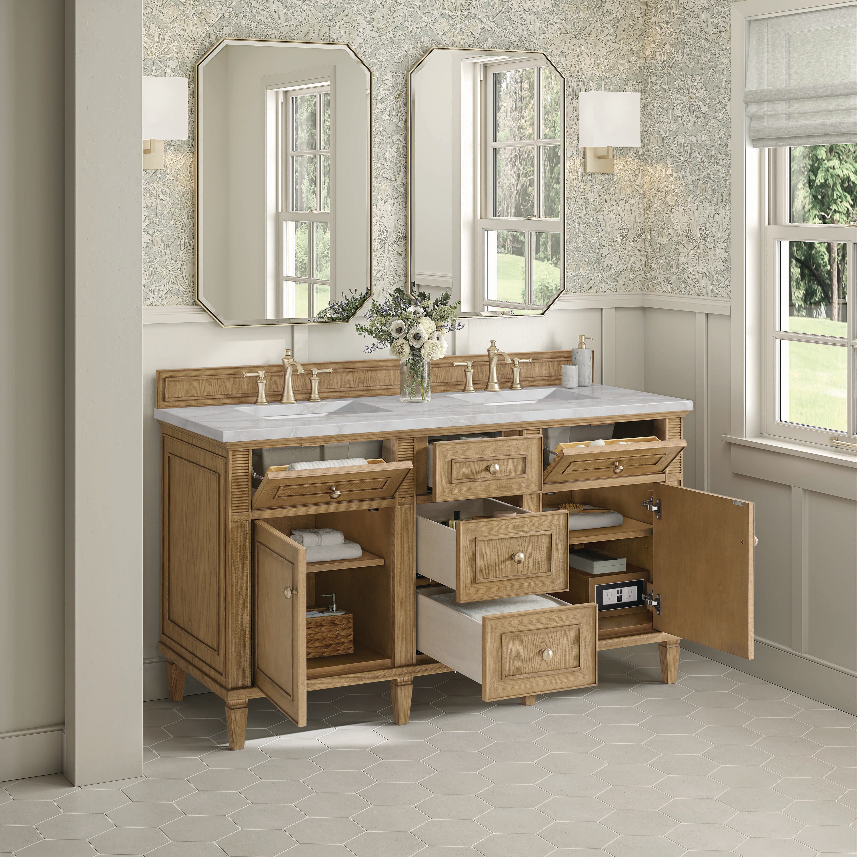 James Martin Vanities 424-V60D-LNO-3VSL Bath-Vanity-Combo - View #4