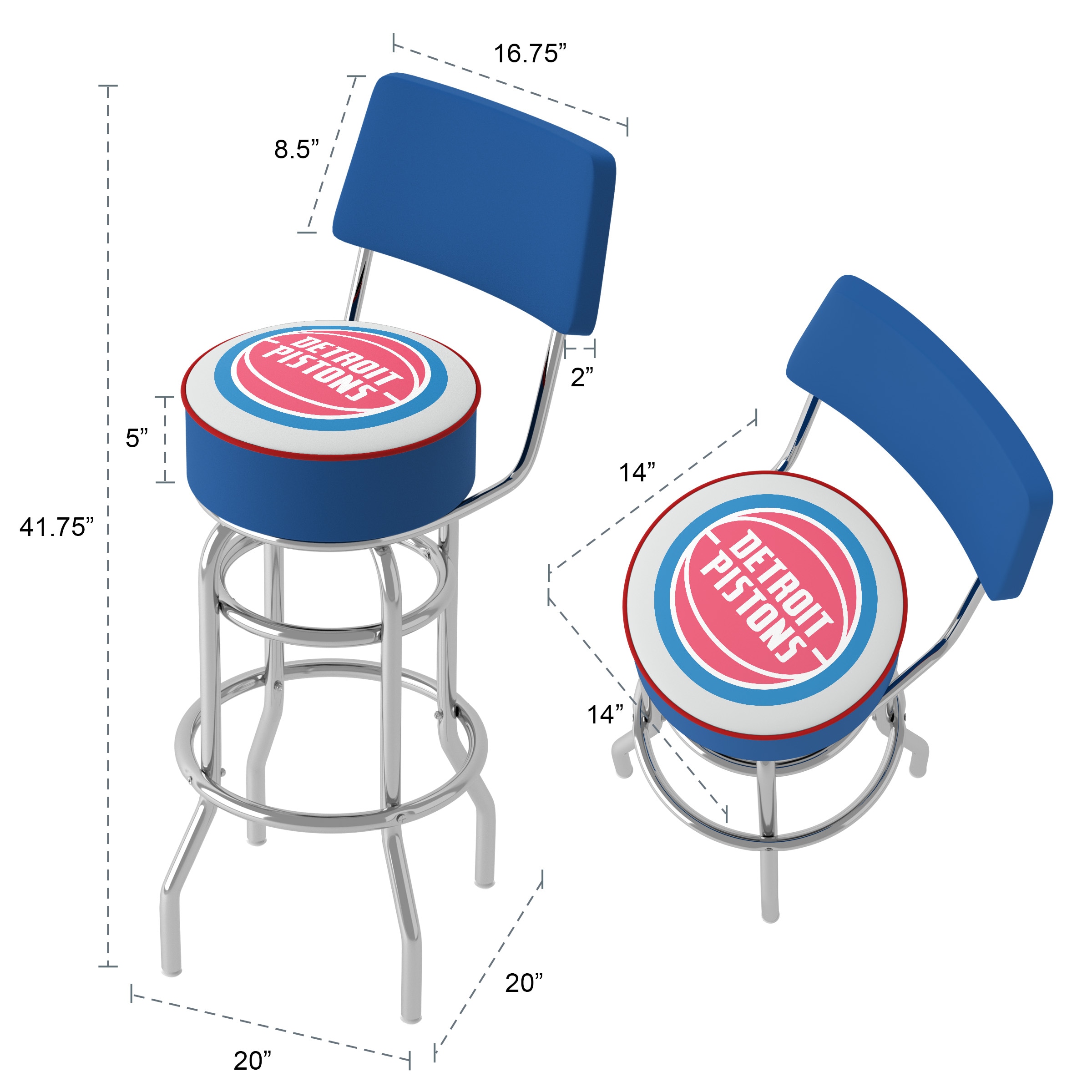 Trademark Gameroom NBA1100-DP-TWN stools - View #6