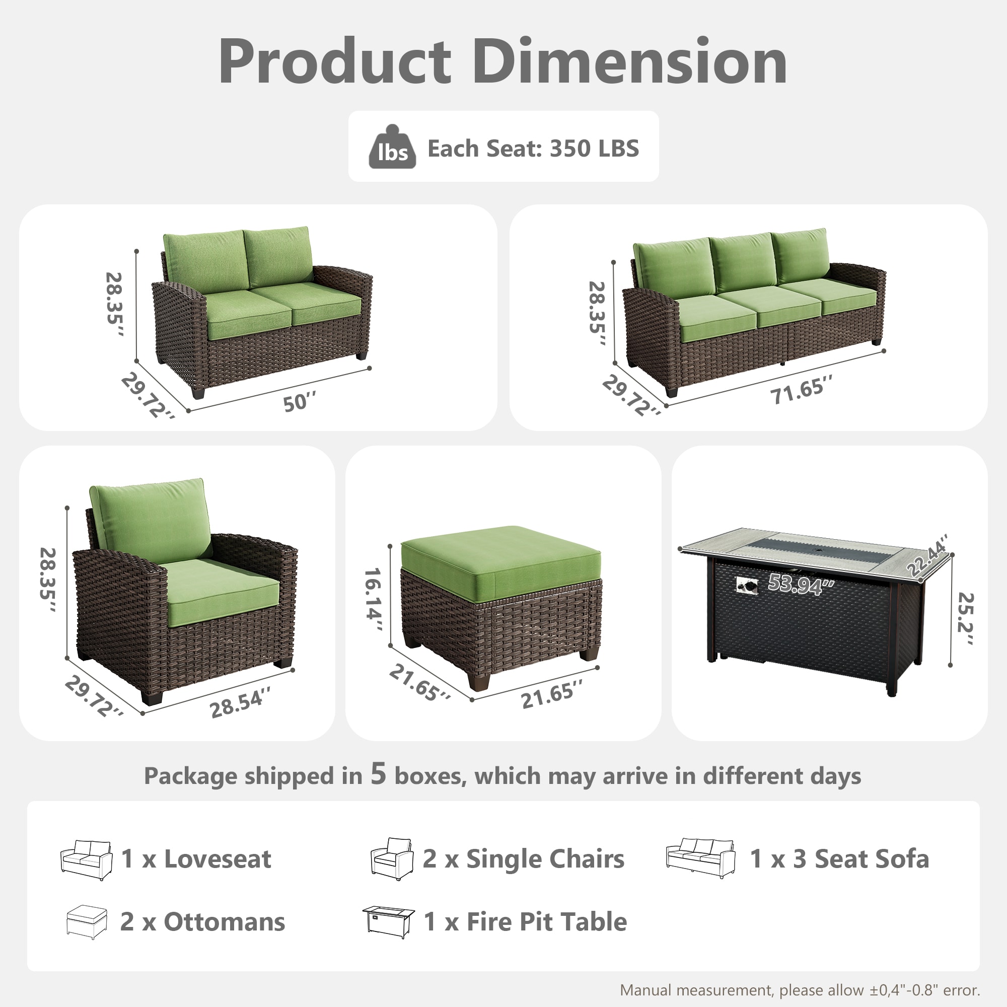 weaxty HMBCFP8503ZTPRS907 Patio-Conversation-Sets - View #8