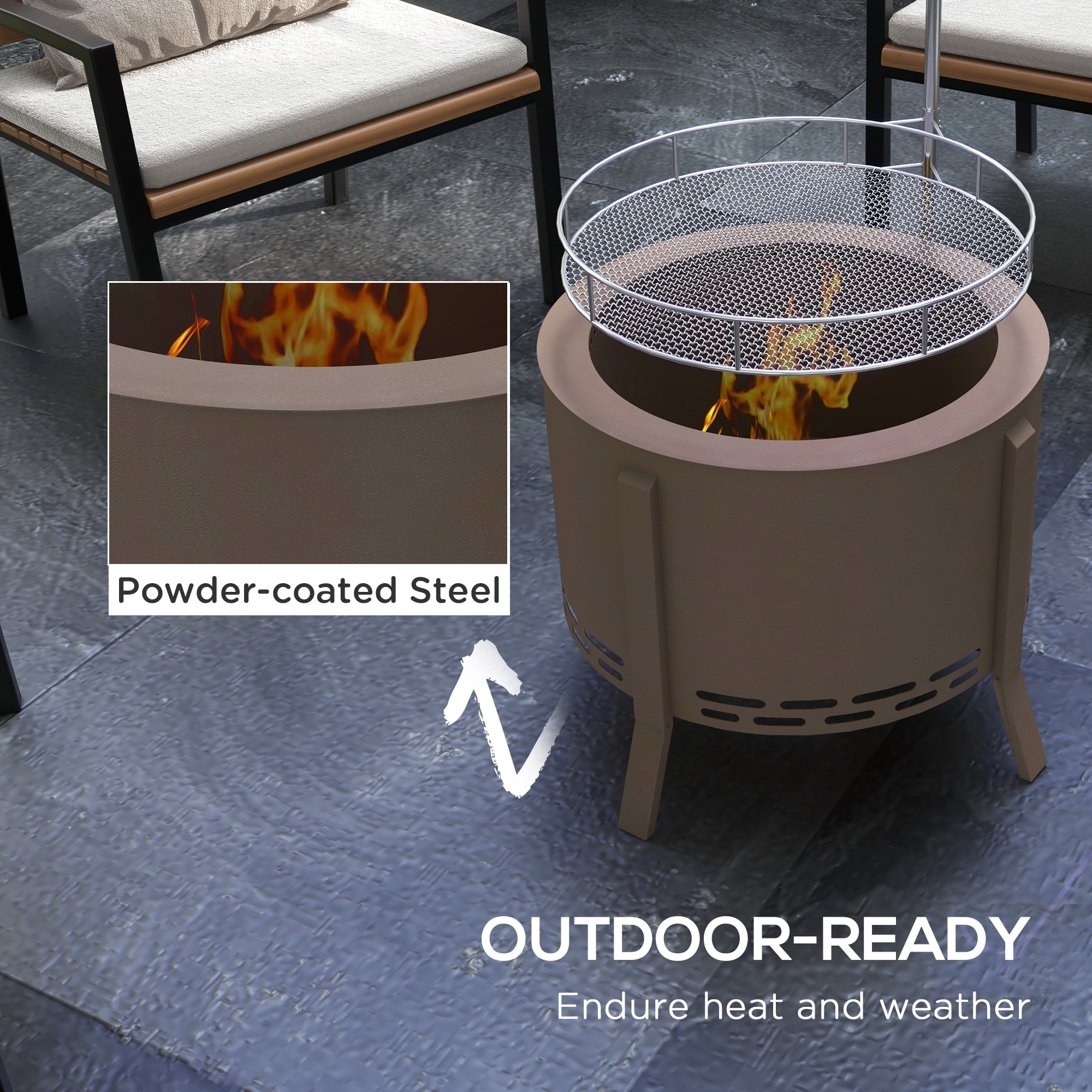 Maocao Hoom JL174306 Outdoor-Woodburning-Firepits - View #7