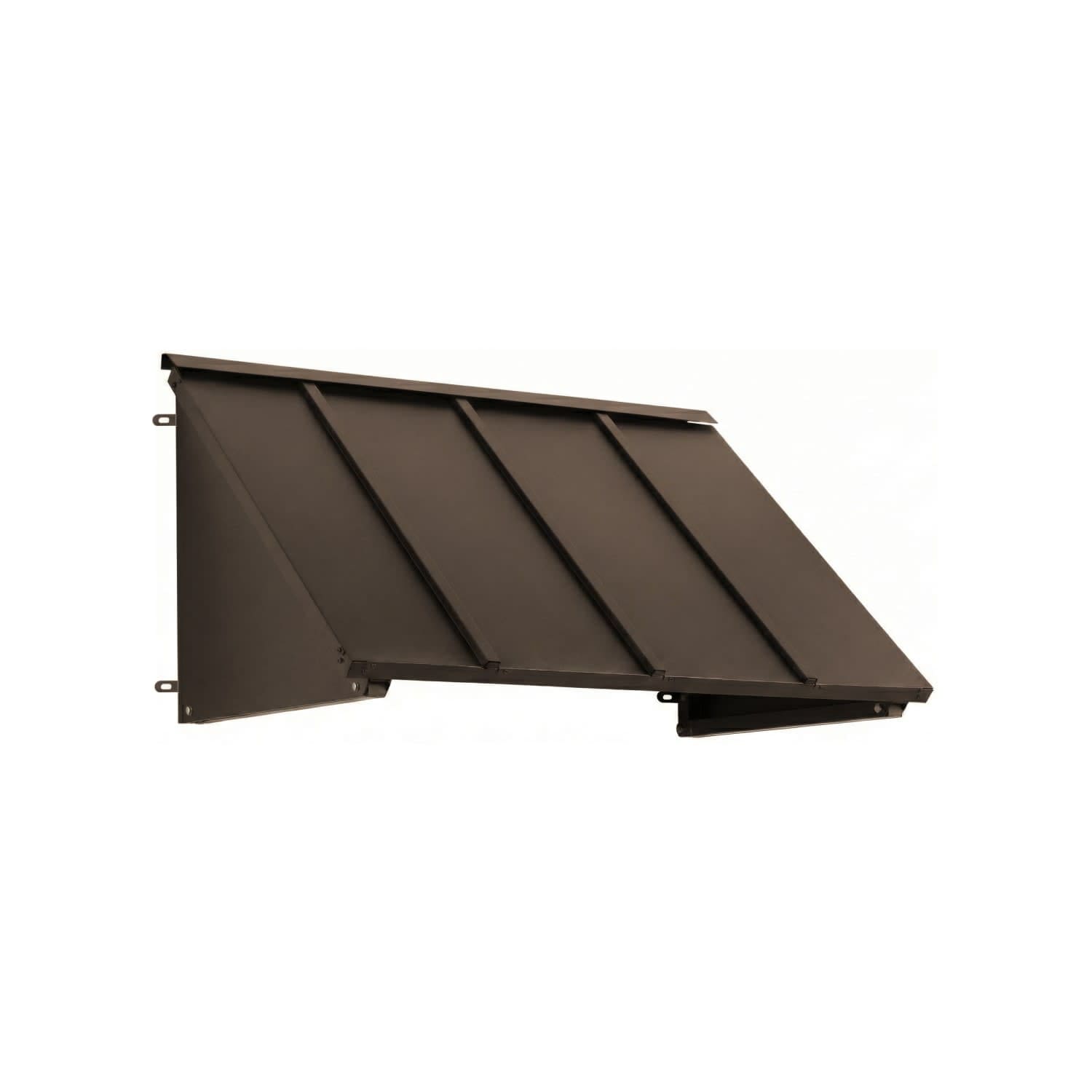 Awntech Houstonian 104-in W x 24-in H x 24-in D Bronze Closed-Sided Galvanized Steel Metal Window Awning