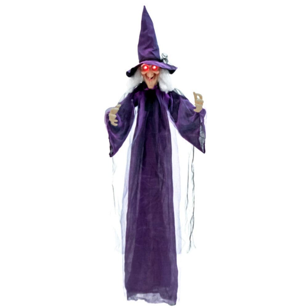 Boyel Living BL-CM23949 6ft Halloween Decoration Spooky Sound-Activated Hanging Witch with Voice and Motion Sensor