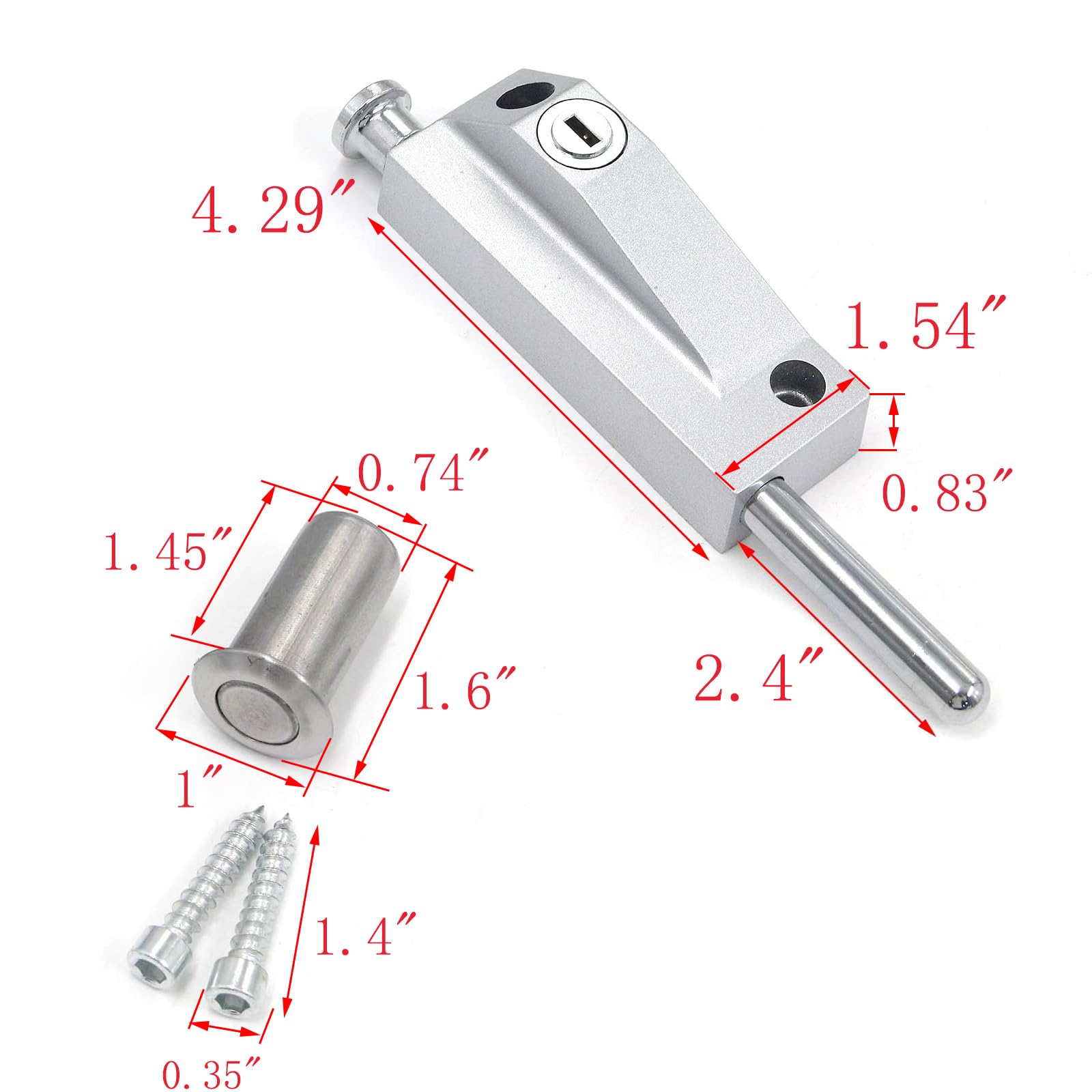 LILILIAN FMY LRO0820E110 Sliding-Patio-Door-Cylinder-Locks - View #2