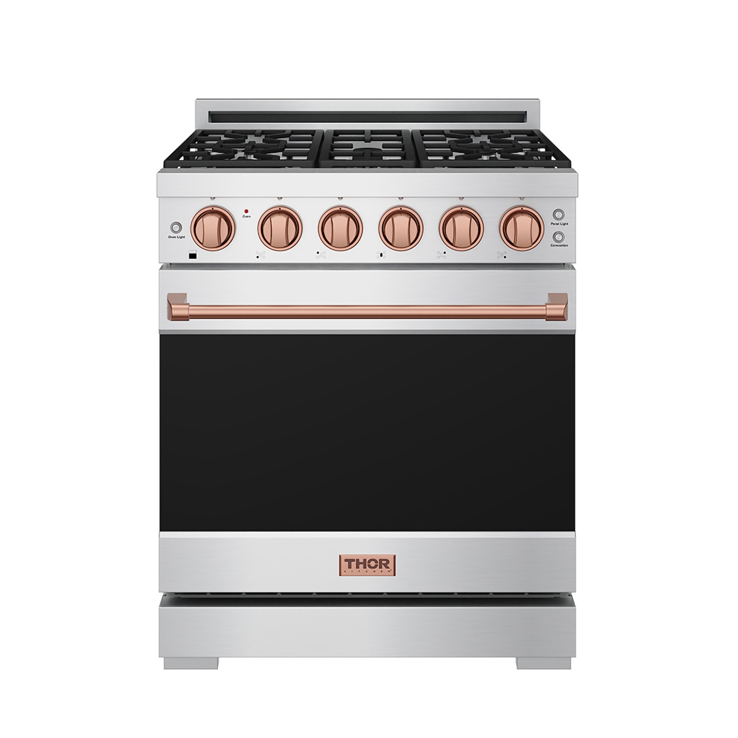 Gordon Ramsay Series 30-in 5 burners 4.5-cu ft Convection Oven Freestanding Natural Gas Range ( Stainless Steel with Rose Gold Accents )