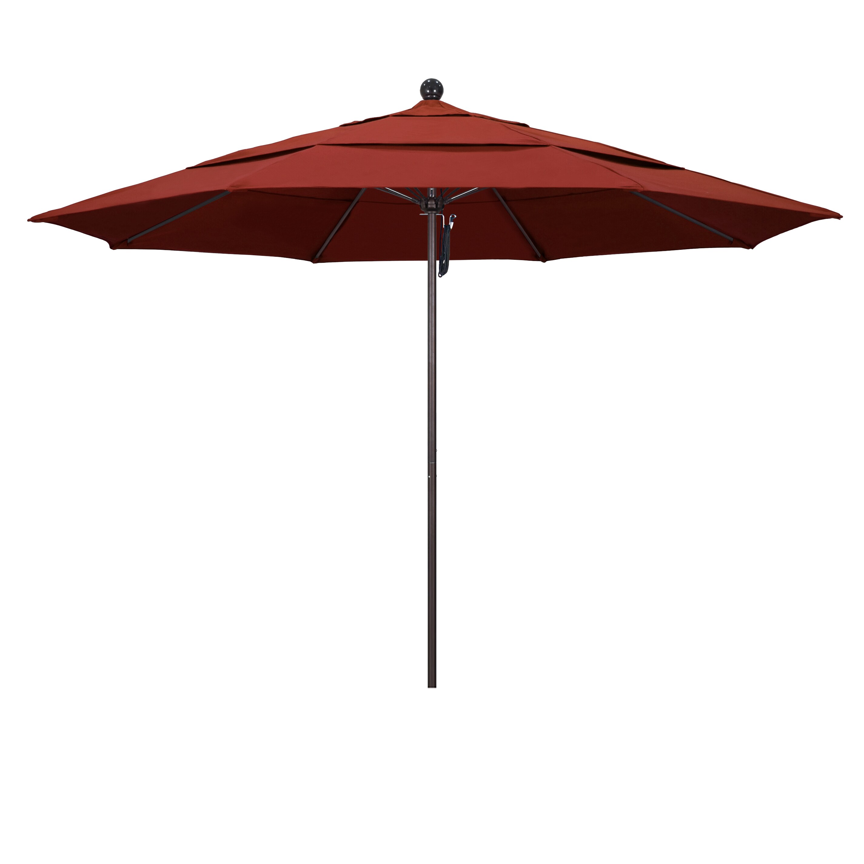 California Umbrella ALTO118117-5440-DWV 11-ft Aluminum Red No-tilt Market Patio Umbrella