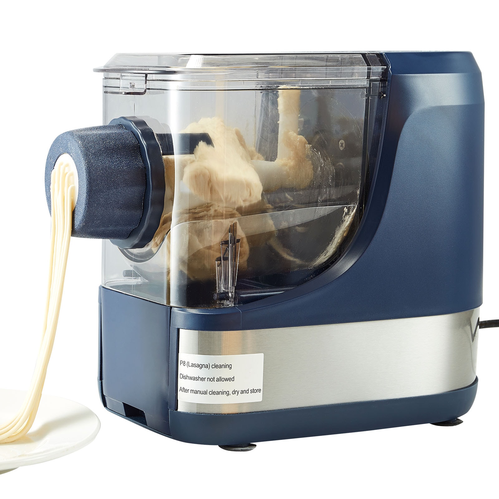 Stainless Steel Electric Pasta Maker with Adjustable Thickness Settings