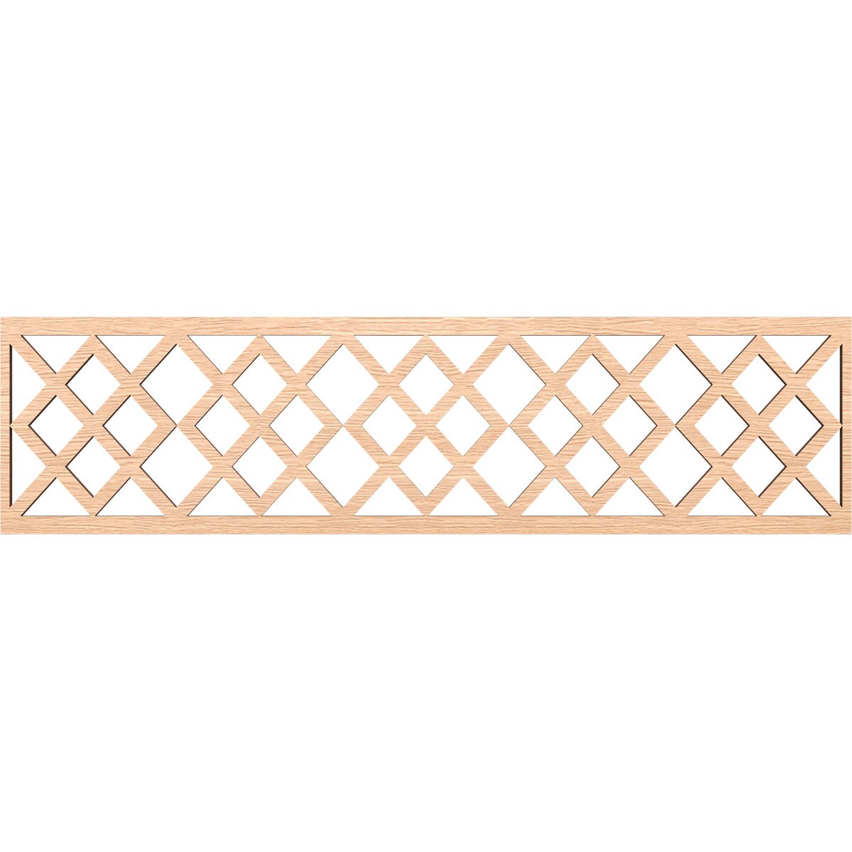 Ekena Millwork MLDB12X47HADRO Hadley Fretwork Flat Trim 12-in x 3.92-ft Red Oak Brown Unfinished 2157219 Pierced Wall Panel Moulding
