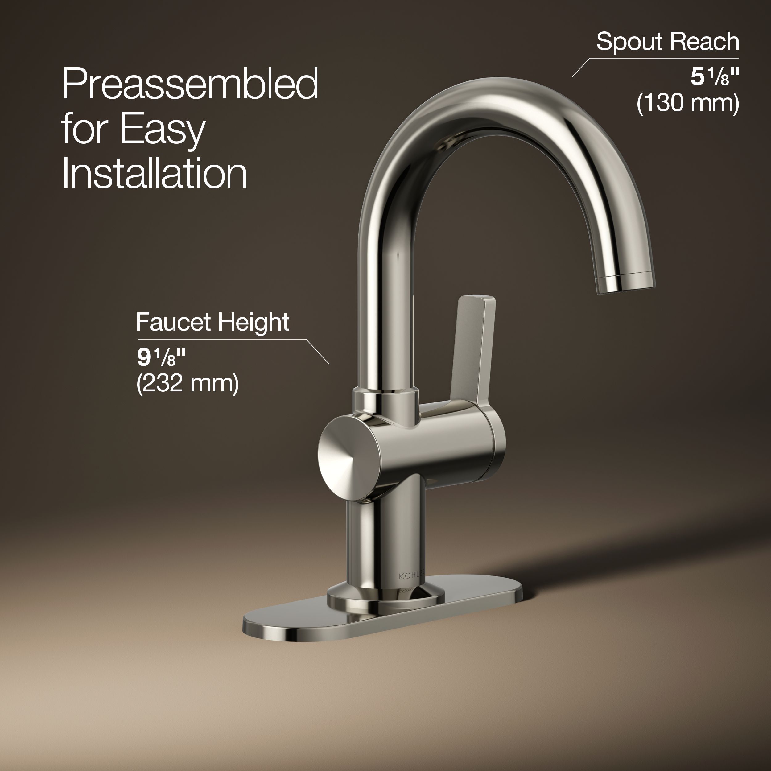 KOHLER REC28731-4D-SN Lavatory-Faucets - View #4