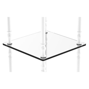 Allied Brass Three Tier Etagere with 14-in x 14-in Shelves in Matte Gray Allied Brass Three Tier Etagere with 14-in x 14-in Shelves in Matte Gray