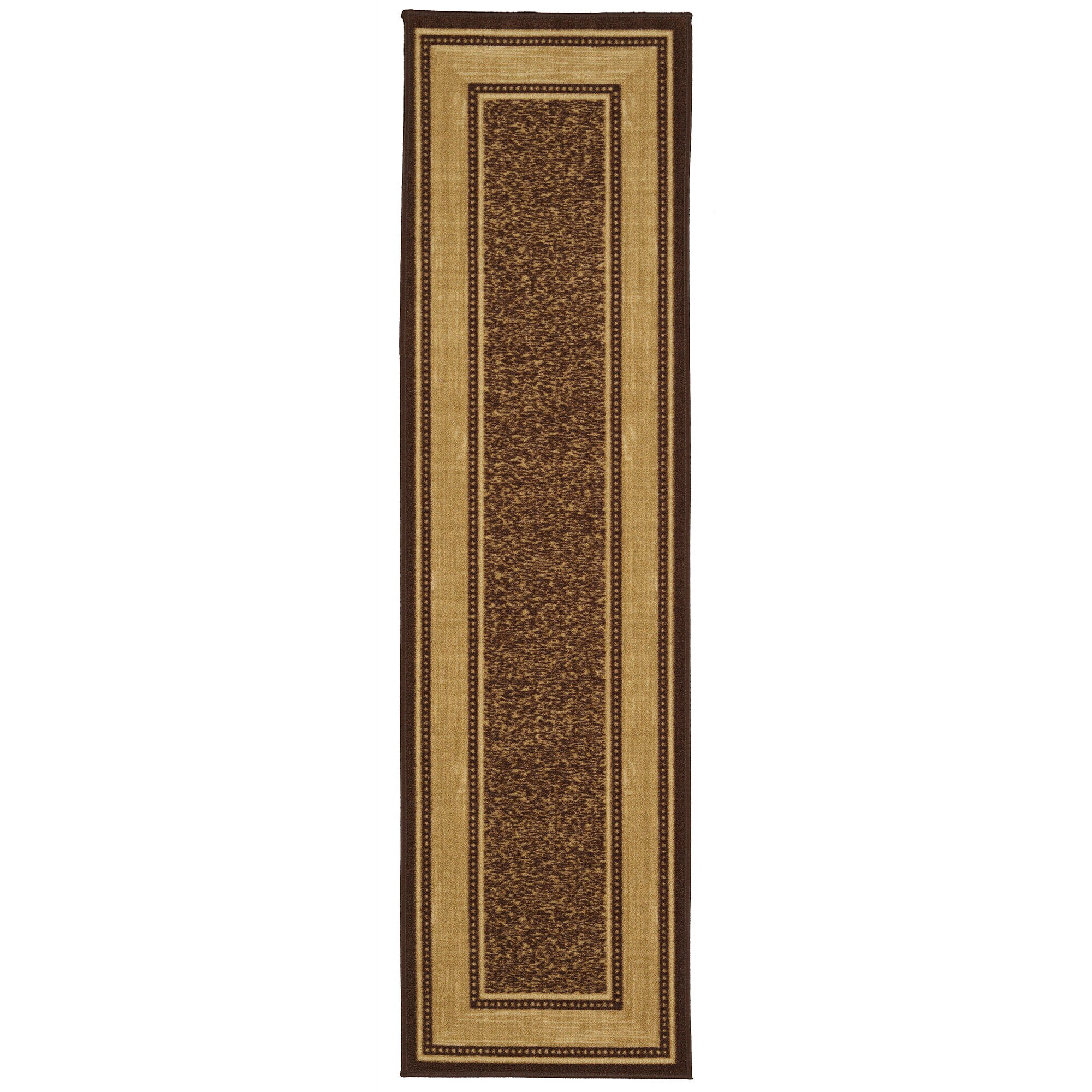 Ottomanson OTH2208-2X7 Ottohome 2 x 7 Brown Indoor Runner Rug