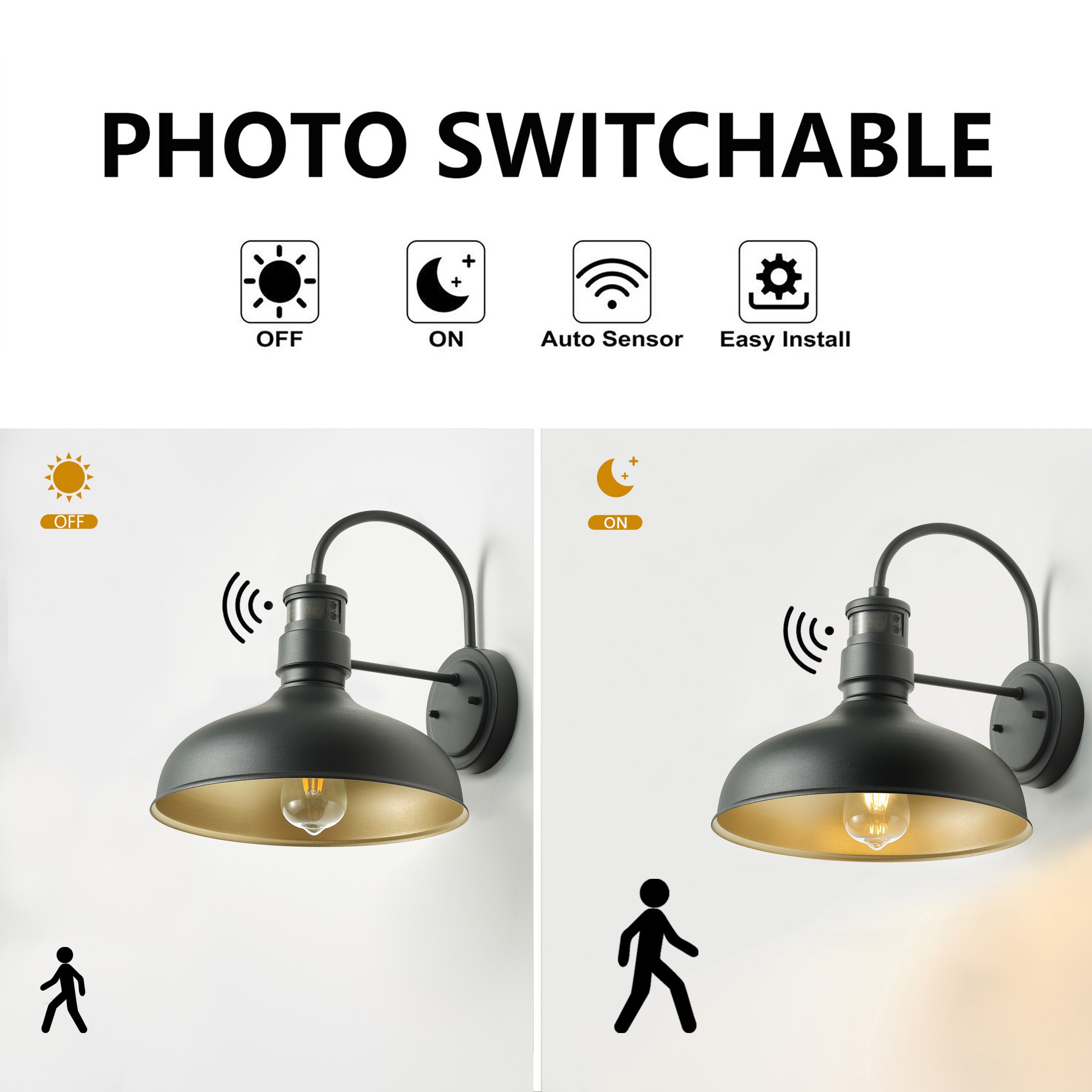 Aiwen HSMD2215-DN-L-BK-G Outdoor-Wall-Lighting - View #11
