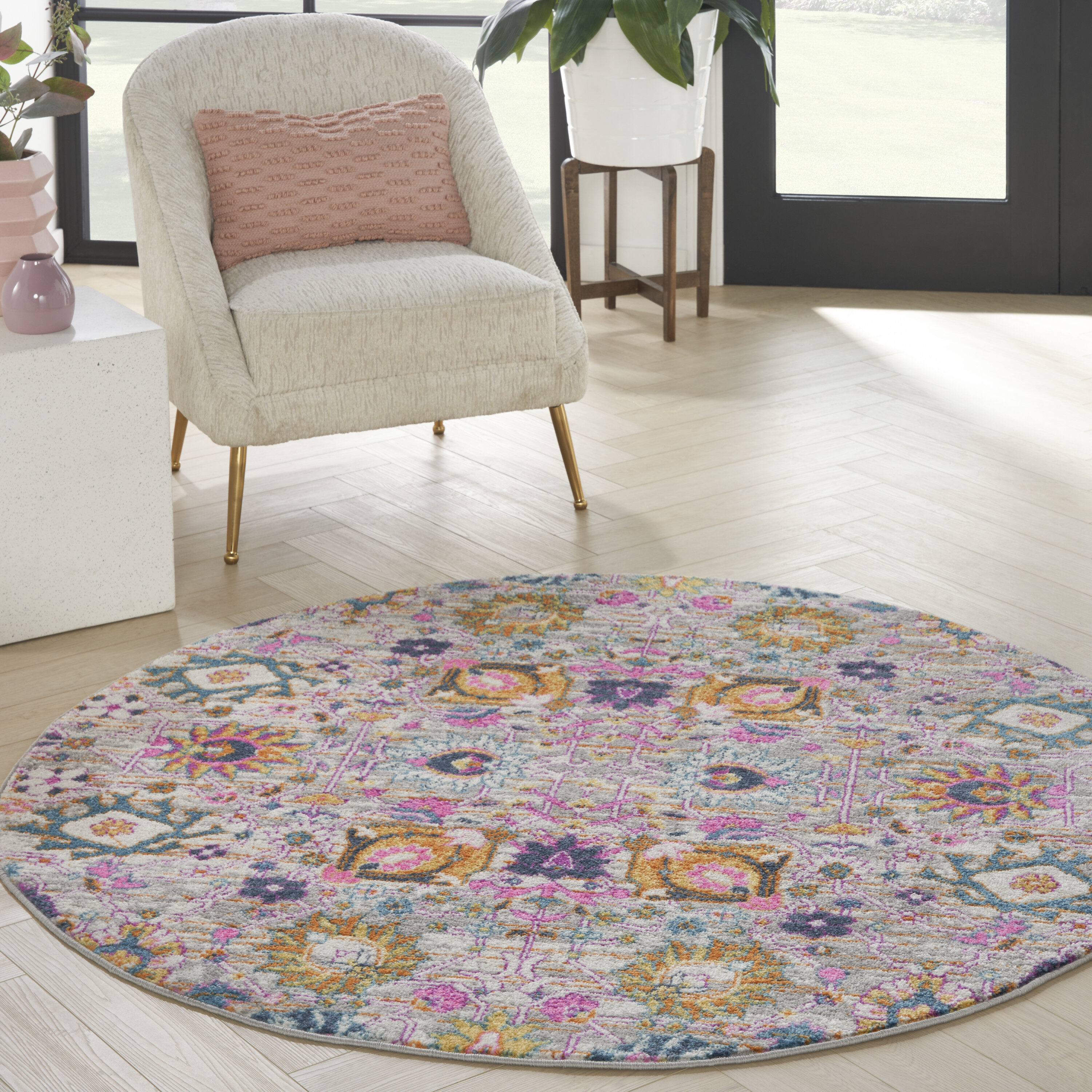 Jute Rug Round 2ft - Round Boho Rug No Slip Rug Grip - Reversible Natural  Recycled Jute Rug Round Jute Round Rug - Farmhouse Rugs for Living Room  Home