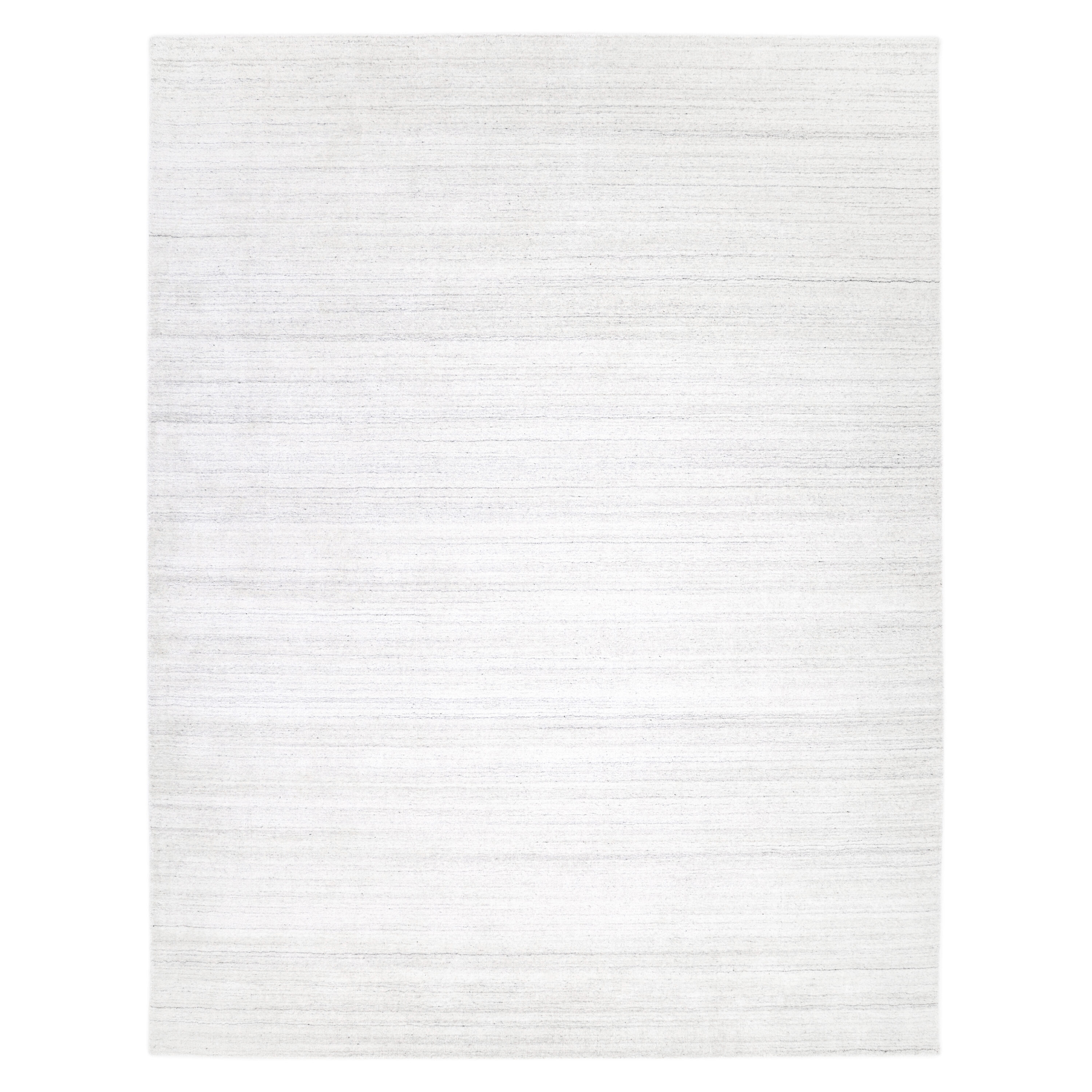 Solo Rugs S1107-08001000-IVOR Solid 8 x 10 (ft) Knotted Wool Ivory Rectangular Indoor Solid Area rug