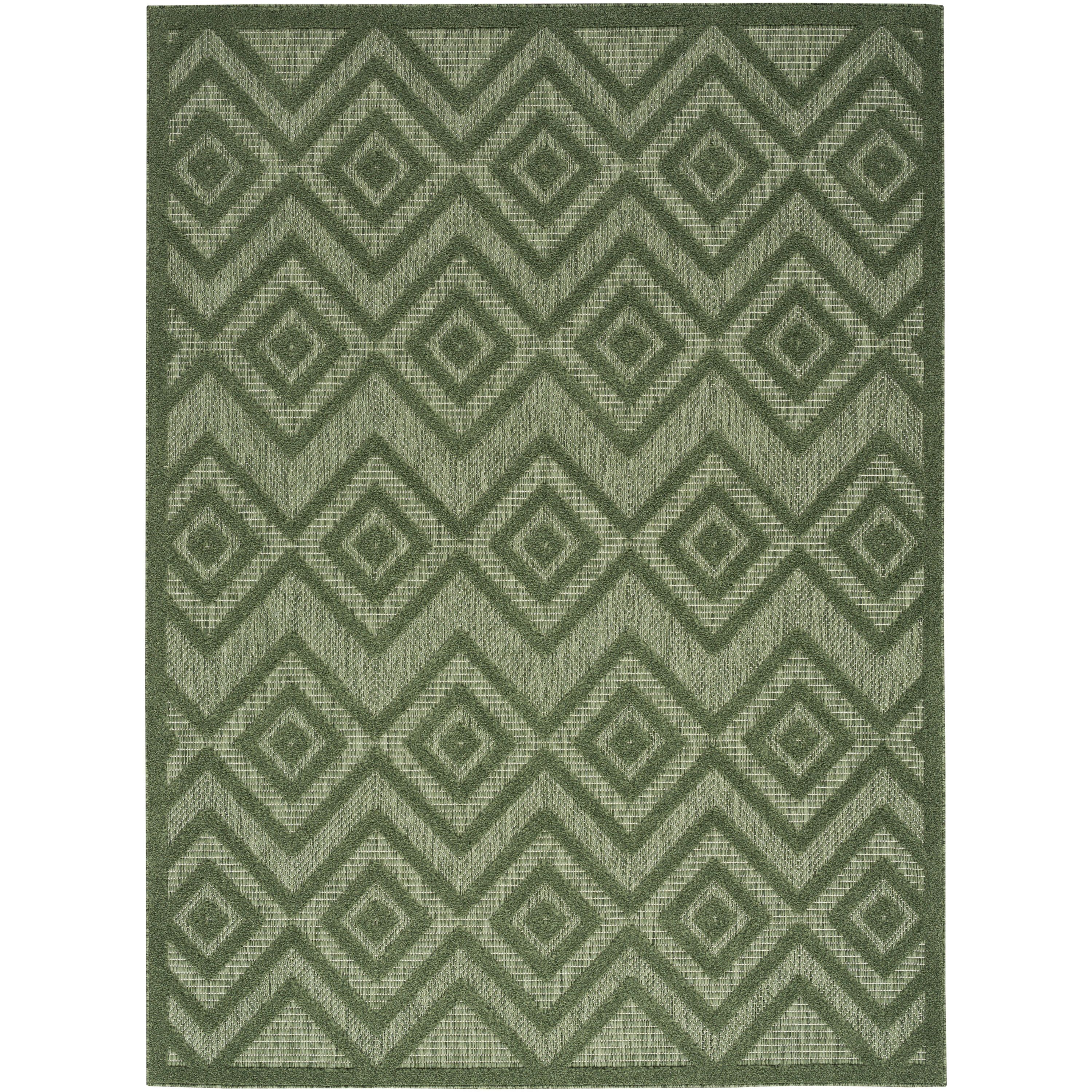  Home Versatile 4 x 6 ft Green Indoor or outdoor Area Rug