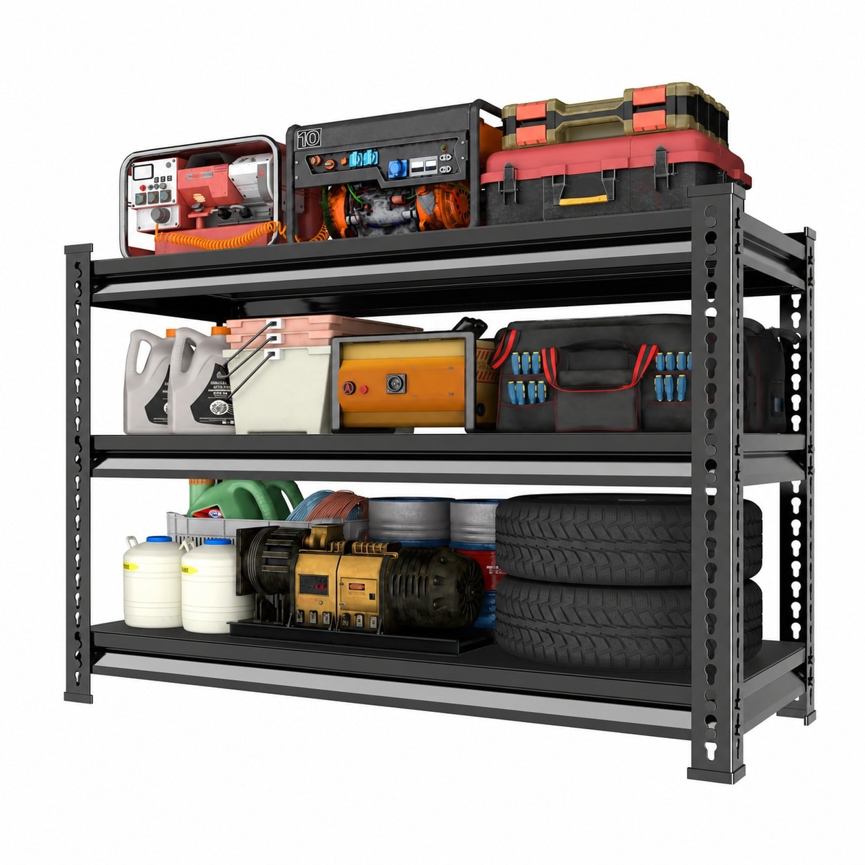 Yichuhaoxi  Garage Shelving Heavy Duty 5 Tier Metal Storage Unit Adjustable Height 2200 lbs Capacity 40 Inch Wide 18 Inch Deep 72 Inch High for