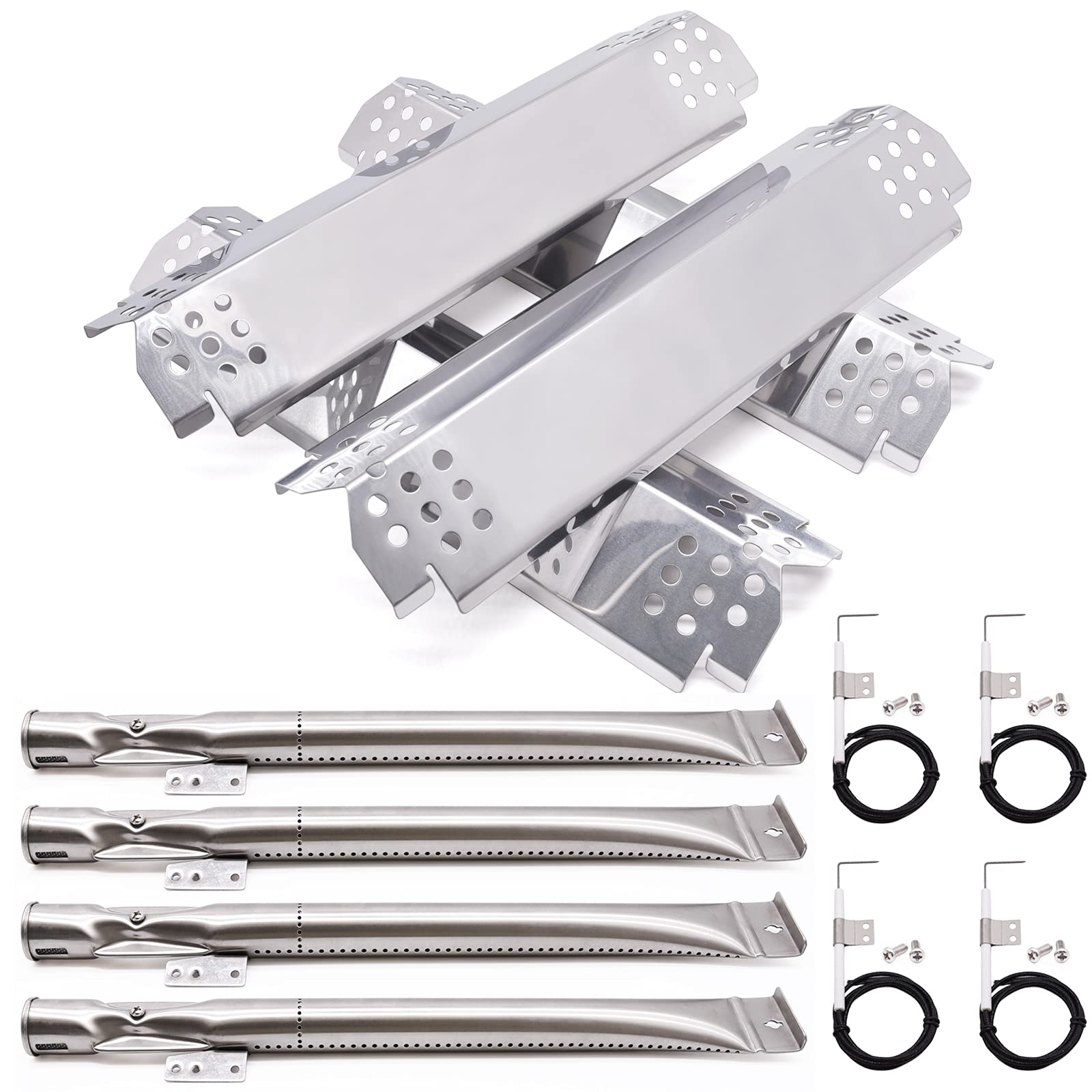 Afoxsos - Grill Replacement Kit for 4 Burner Models Includes Burner Tubes Heat Shield Tent Plate...