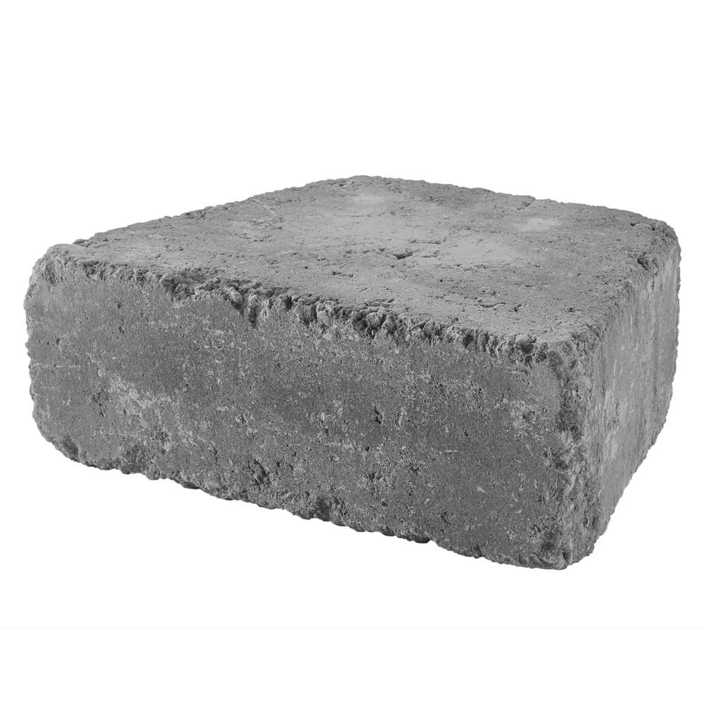3.5-in H x 10.25-in L x 7-in D Gray Slate/Tumbled Concrete Retaining Wall Block | - Pavestone 923579