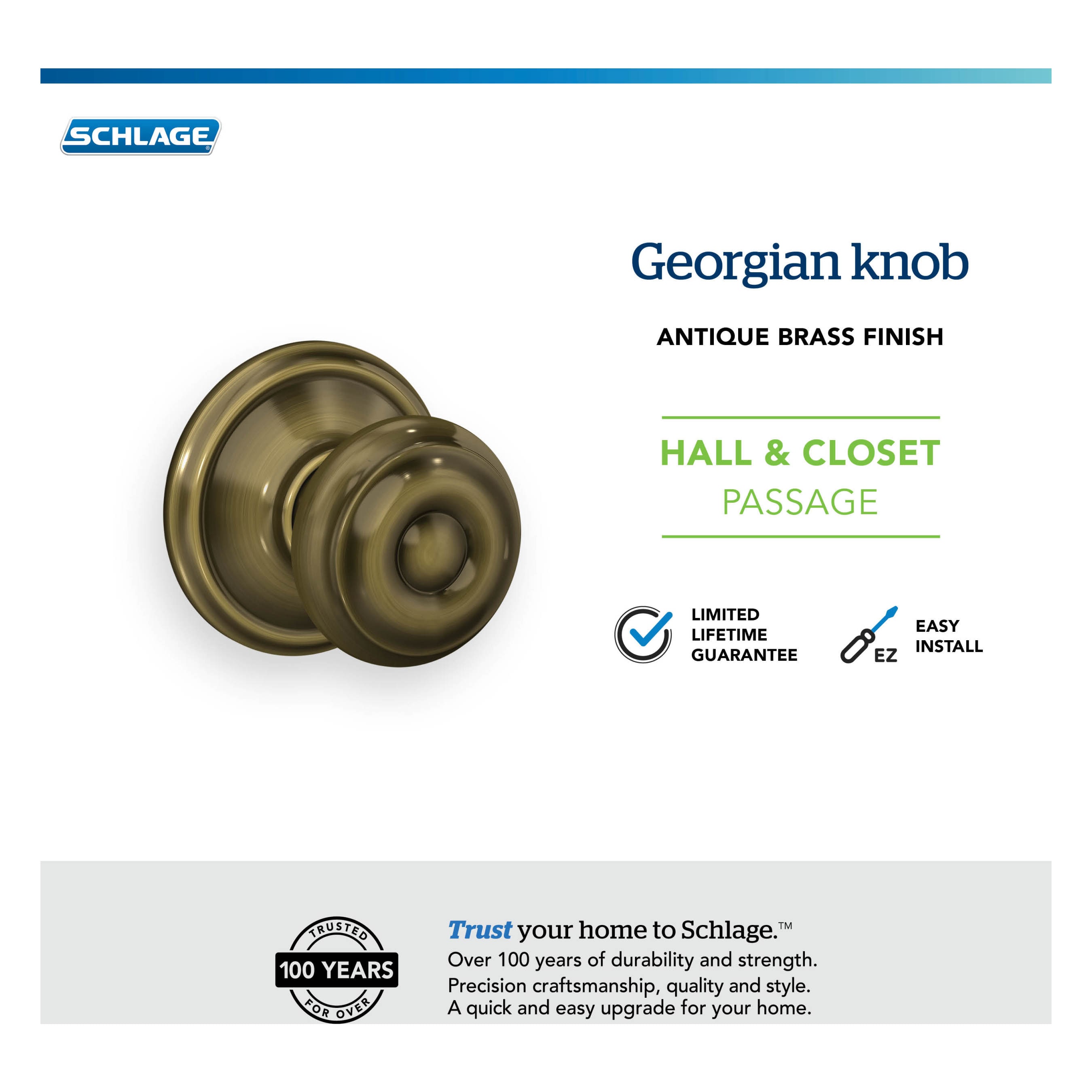 Schlage F10 V GEO 609 Door-Knobs - View #6