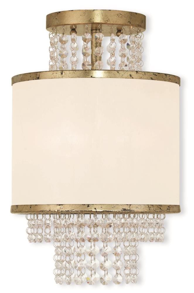 Livex Lighting 50792-28 Prescott 2-Light Matte Gold Flush Mount Light