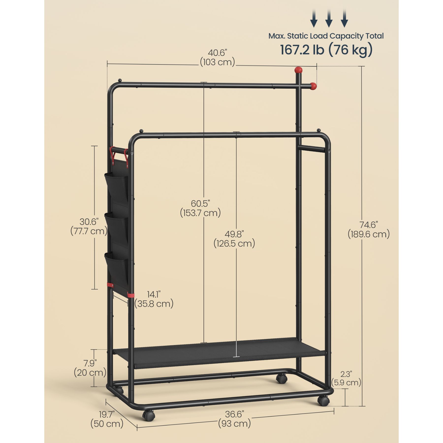 Slickblue D-SM-10B171RSHU Garment-Racks - View #3