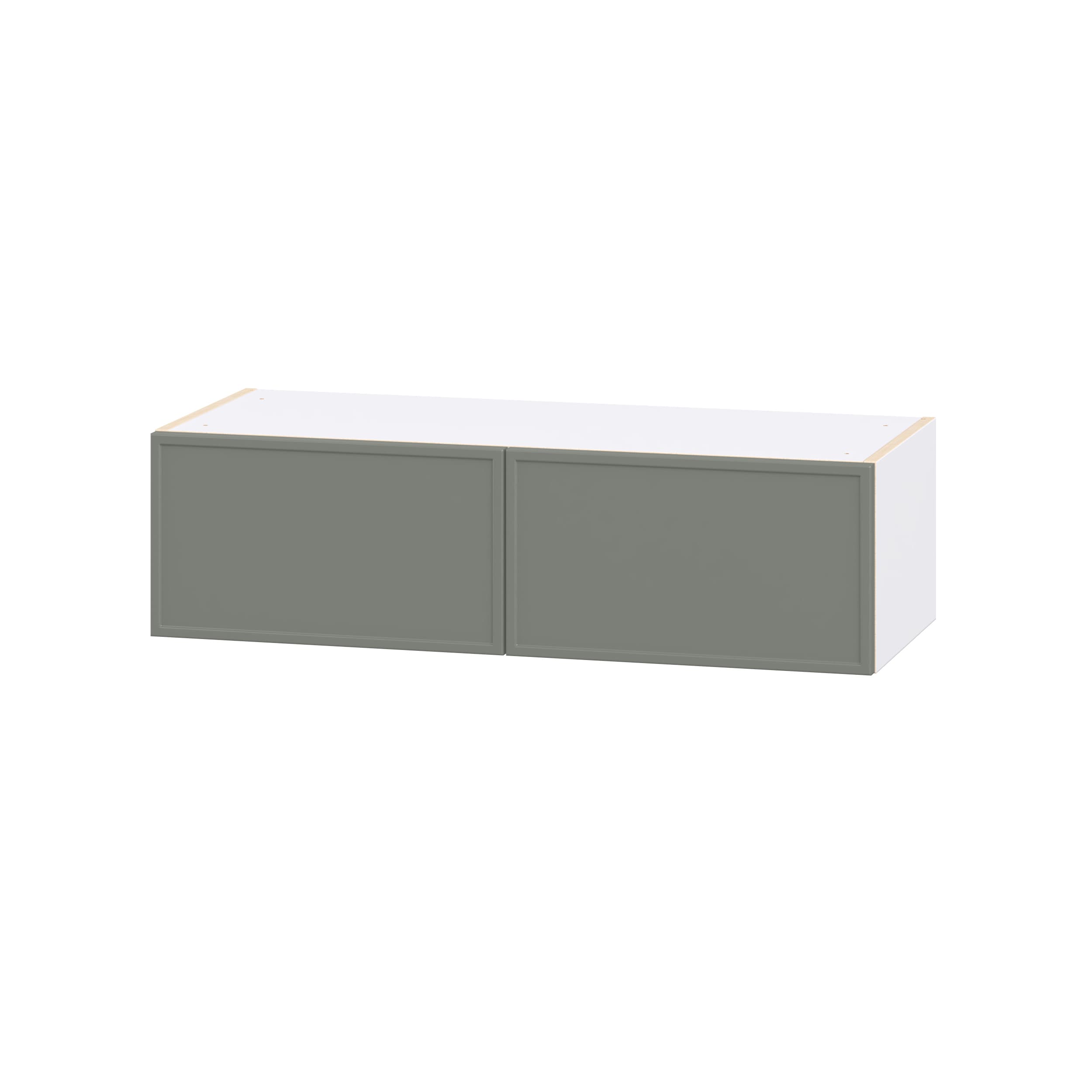 Hugo&Borg Concord 36-in W x 10-in H x 14.91-in D Moss Green Painted Wall Fully Assembled Cabinet Flat Panel Slim shaker