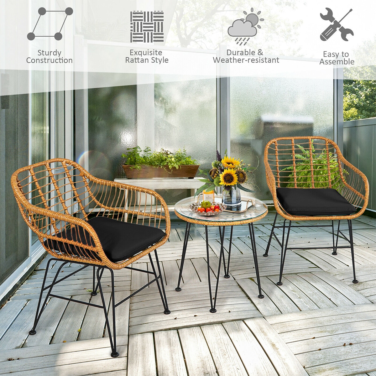 WELLFOR DOZN70839DK Patio-Conversation-Sets - View #5