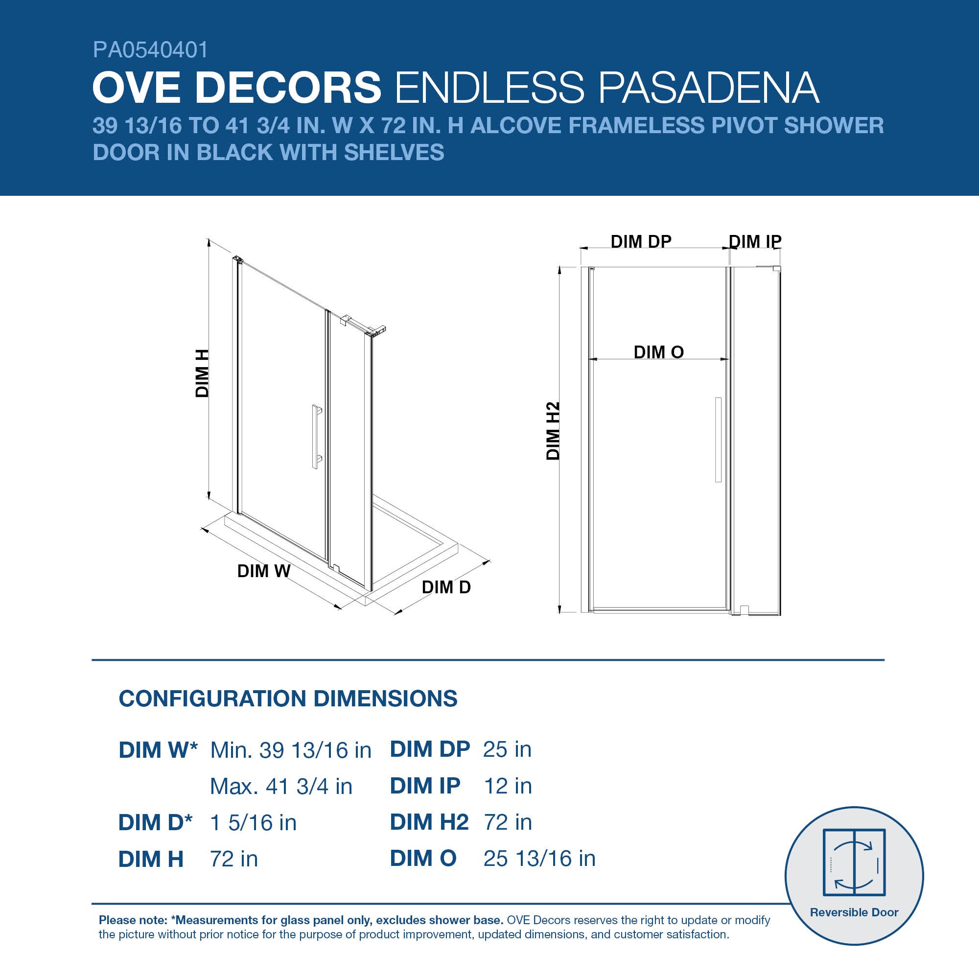 OVE Decors 828796073233 Shower-Doors - View #15