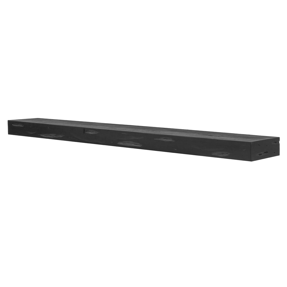 Mantels Direct DAKOTA-60X3-SBL 60-in W x 3-in H x 8-in D Dakota Sable Pine Hollow Rustic Fireplace Mantel