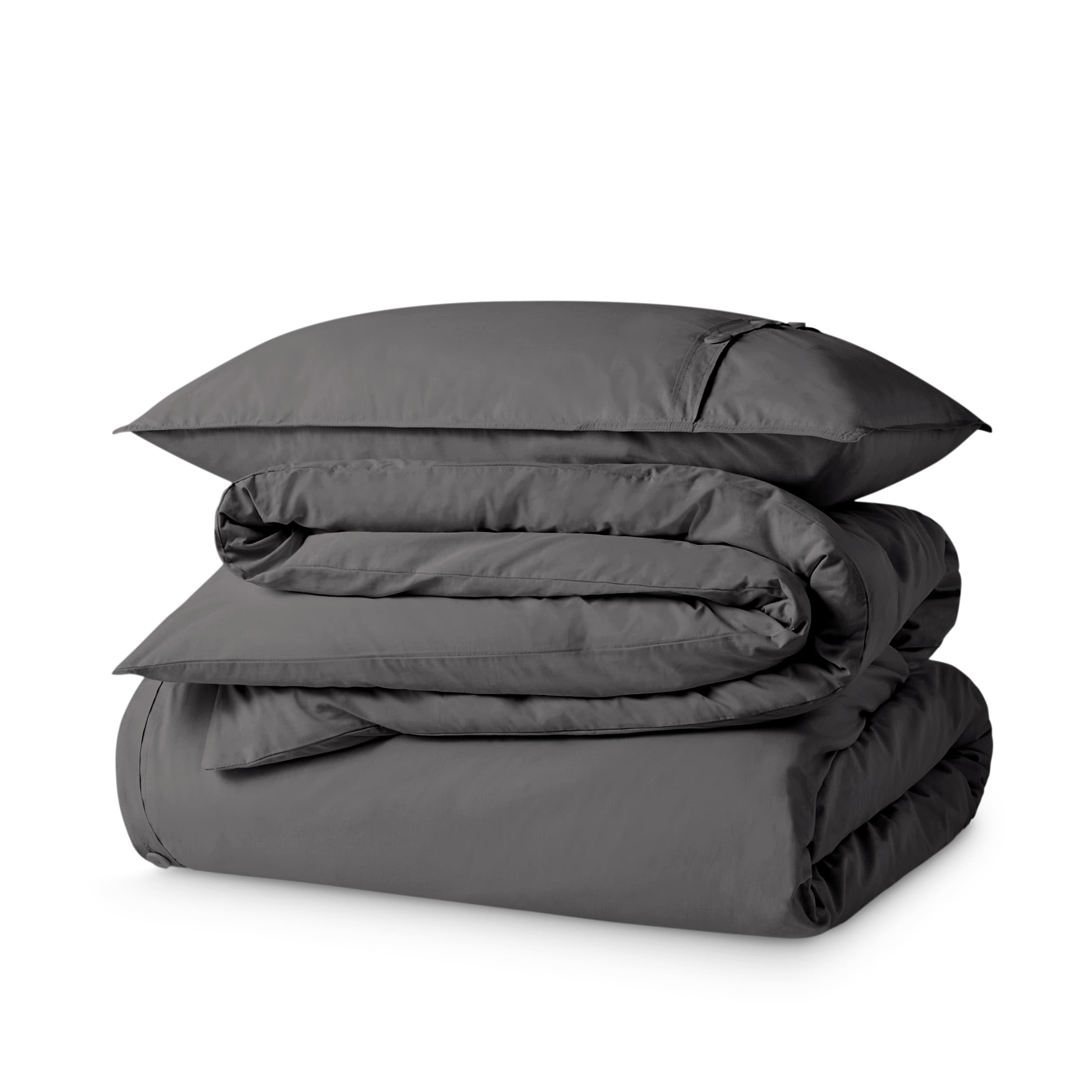 Bare Home Organic Cotton Percale Cooling Duvet Cover and Sham Set