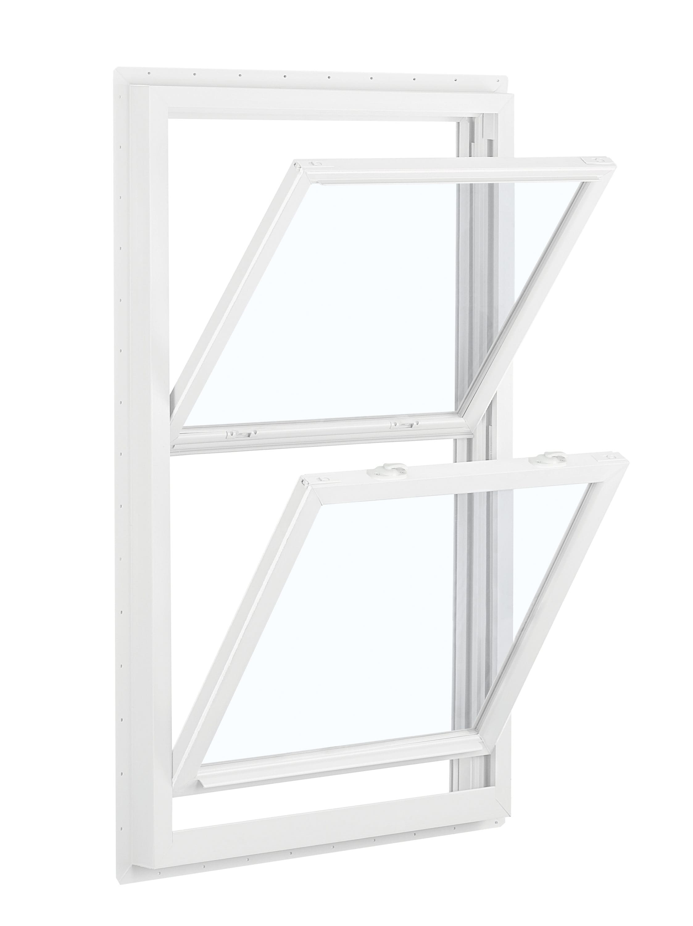 RELIABILT 7198012452983201DH 3201 Series 31-1/2-in x 53-1/2-in White Vinyl New Construction Double Hung Window Double pane glass (Half Screen Included)