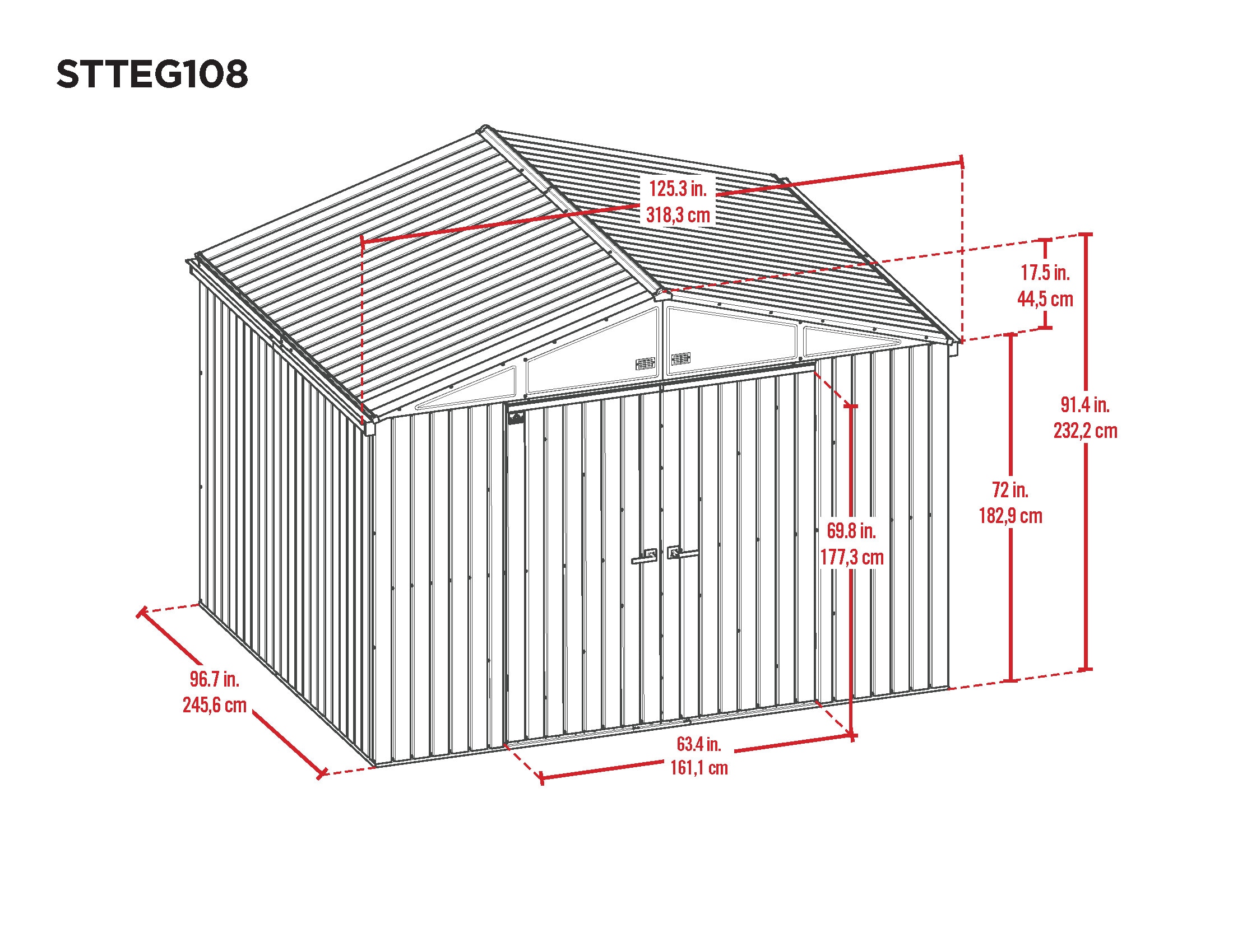 Scotts STTEG108 Metal-Storage-Buildings-Sheds - View #7