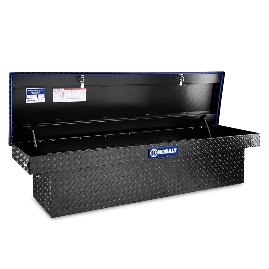 Kobalt 71.4-in x 19.6-in x 17.4-in Black Aluminum Top Mount Truck Tool Box  at