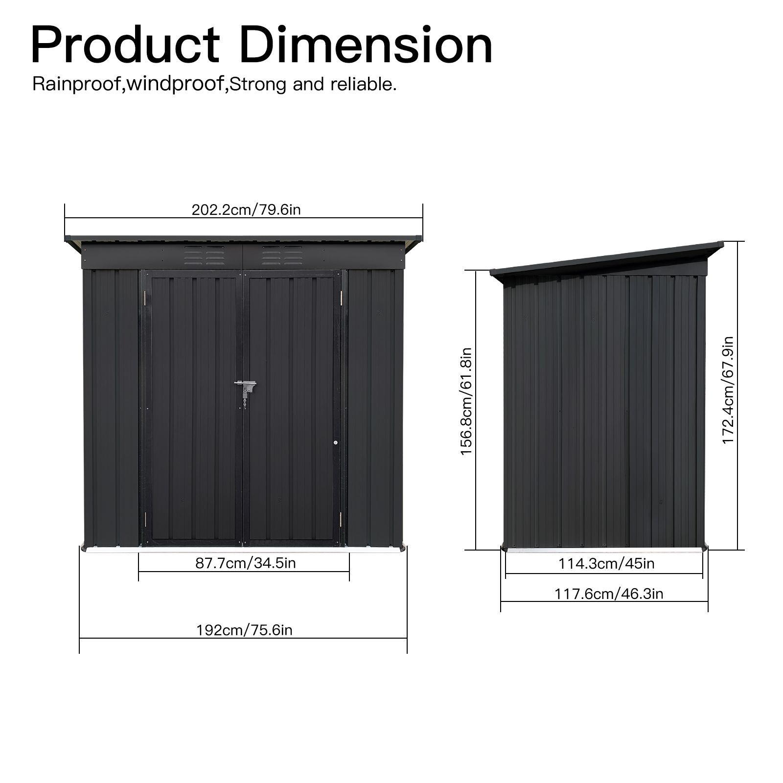 Flynama 4-ft x 6-ft Aluminum Storage Shed in the Metal Storage Sheds ...