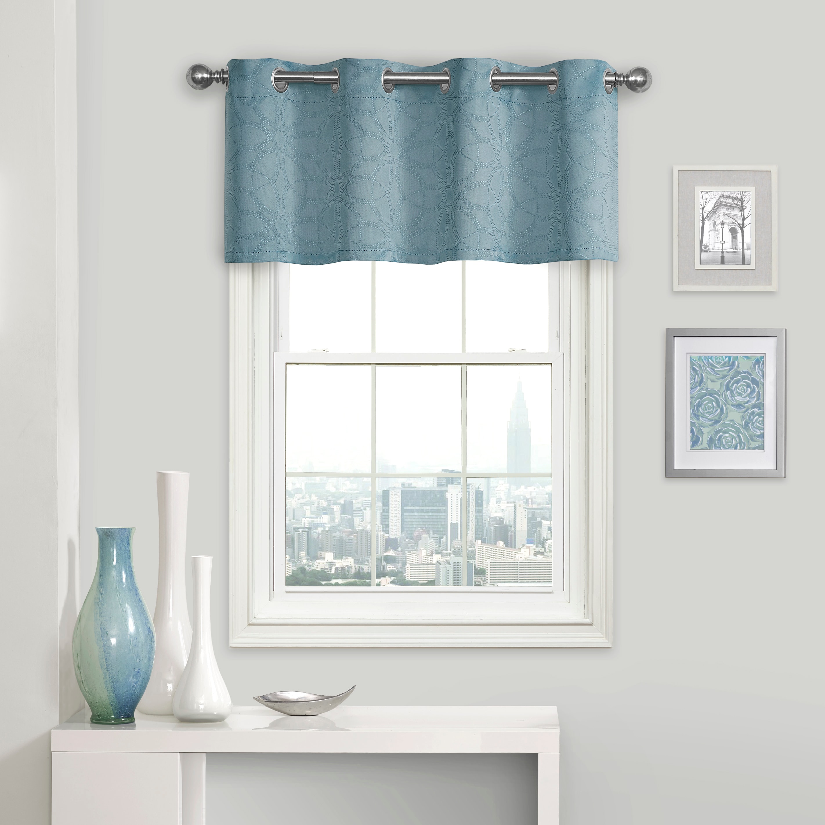 Eclipse 16912052018SPA 18-in Spa Polyester Rod pocket Valance