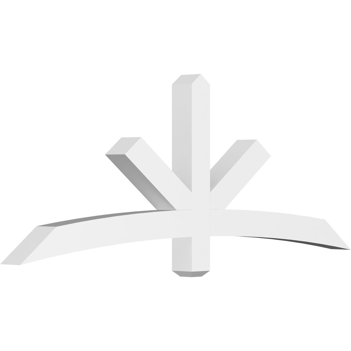 Ekena Millwork GBP072X27X0404ALB00 Alberta White PVC Gable bracket