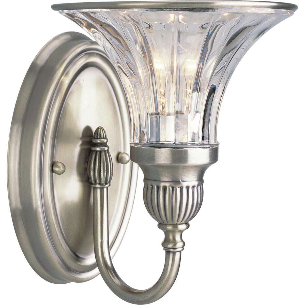 Progress Lighting P2724-101 Roxbury 1-Light Classic Silver Transitional Vanity Light