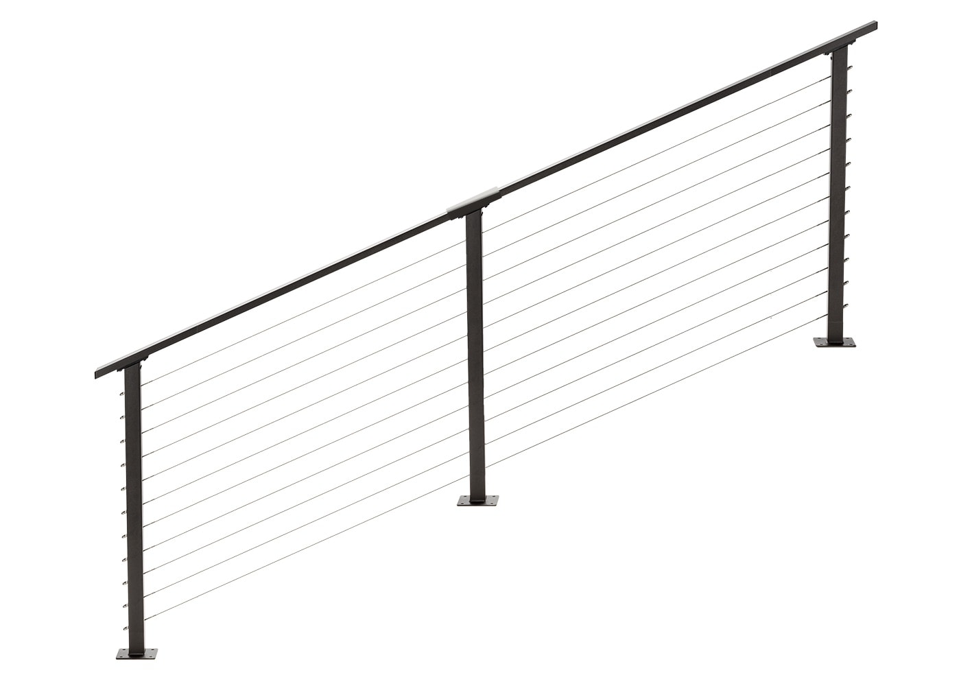 CityPost CP-8-BR-S Stair Deck Mount 8-ft x 36-in Bronze Steel Deck Cable Rail Kit