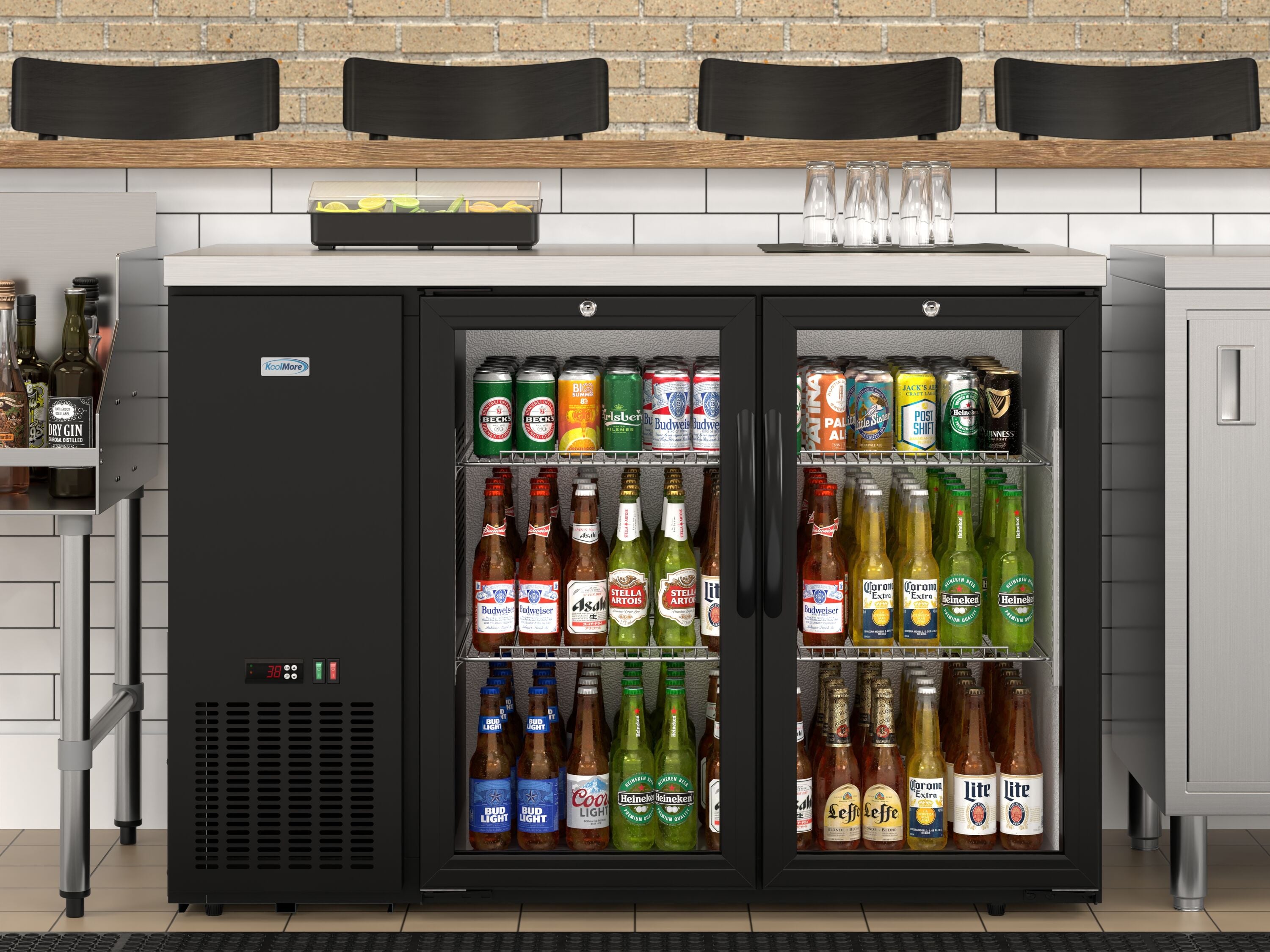KoolMore LOW-KM-BCZ-5GD-GL Commercial-Refrigerators - View #2