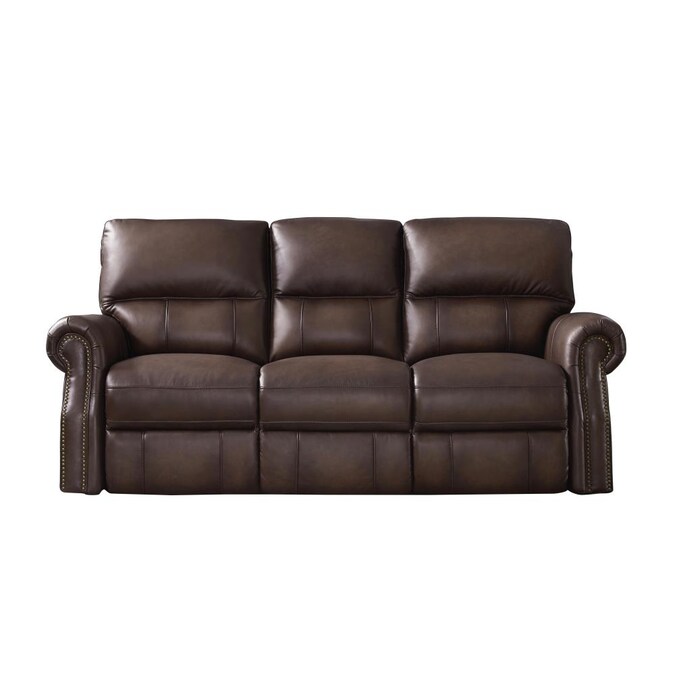 Hydeline Raymond Rustic Brown Genuine, Simmons Leather Sofa