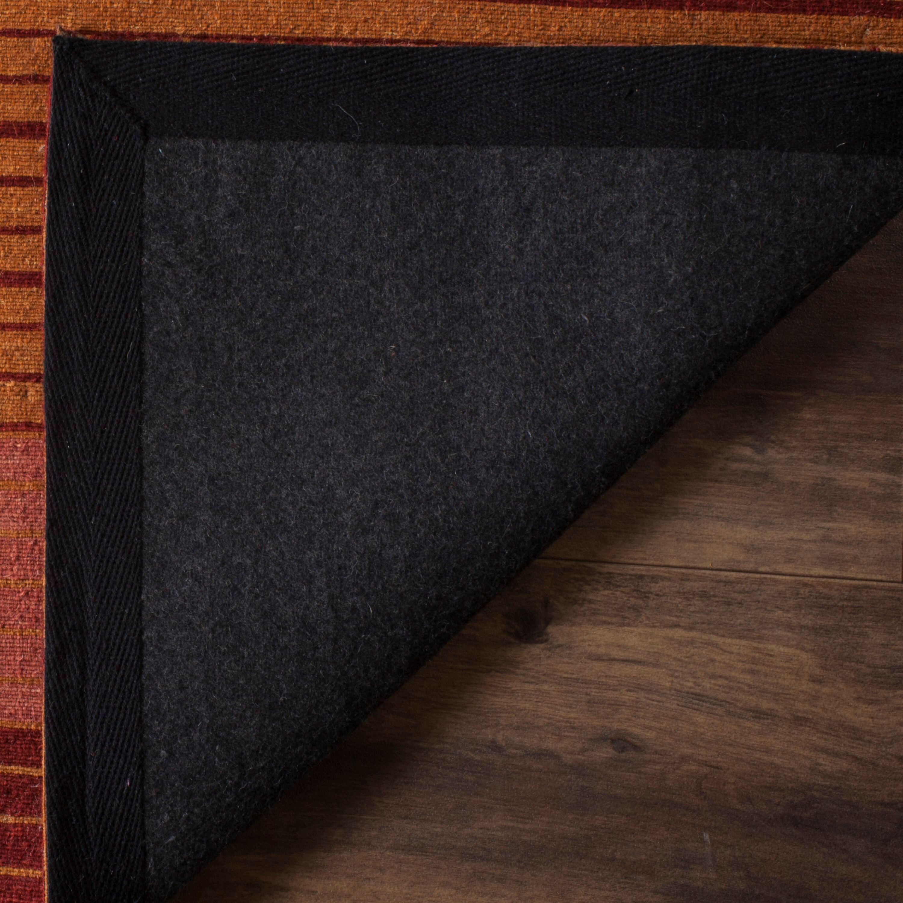 Marbella Rust Red Hand Loomed Wool 8' x 10' Area Rug
