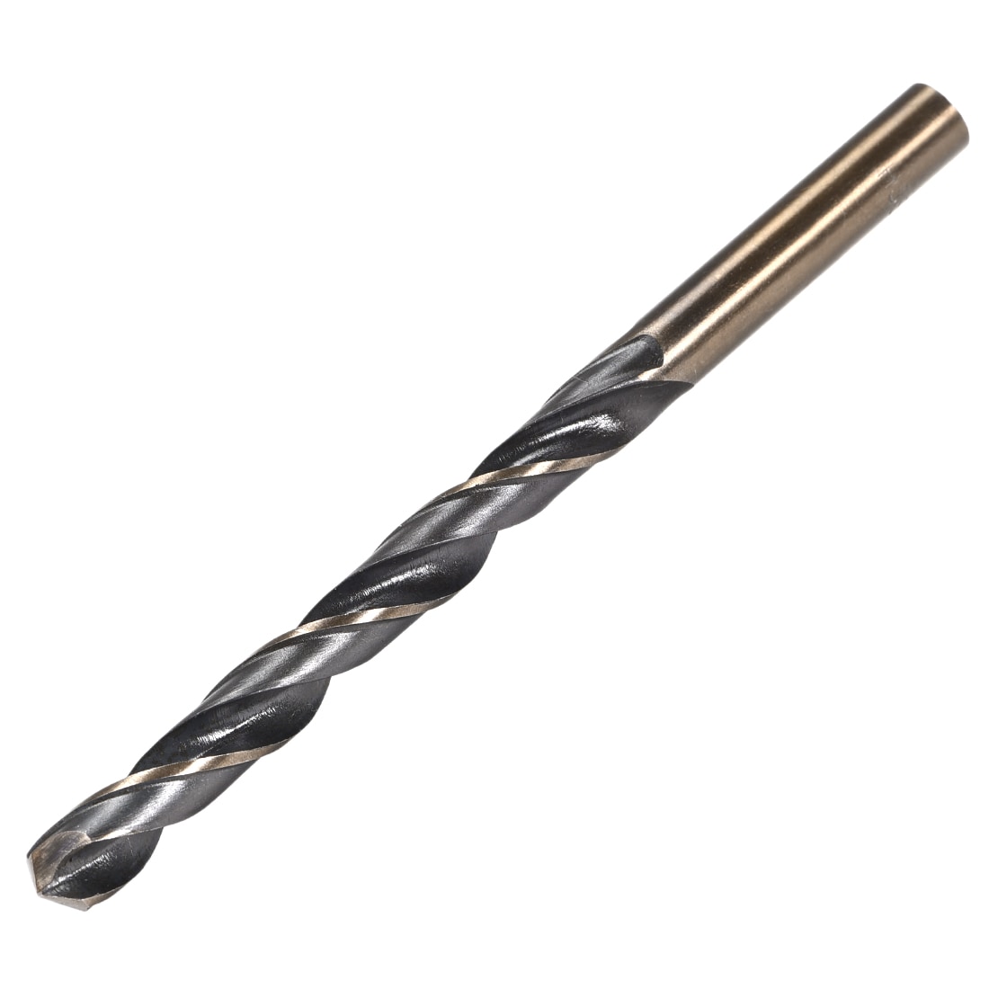 Unique Bargains Straight Shank Twist Drill Bits 7.5mm Gold Titanium and Black Nitride Coated High Speed Steel HSS 4341 with 7.5mm Shank for Stainless Steel Alloy Metal Plastic Wood #S26030200UX0555