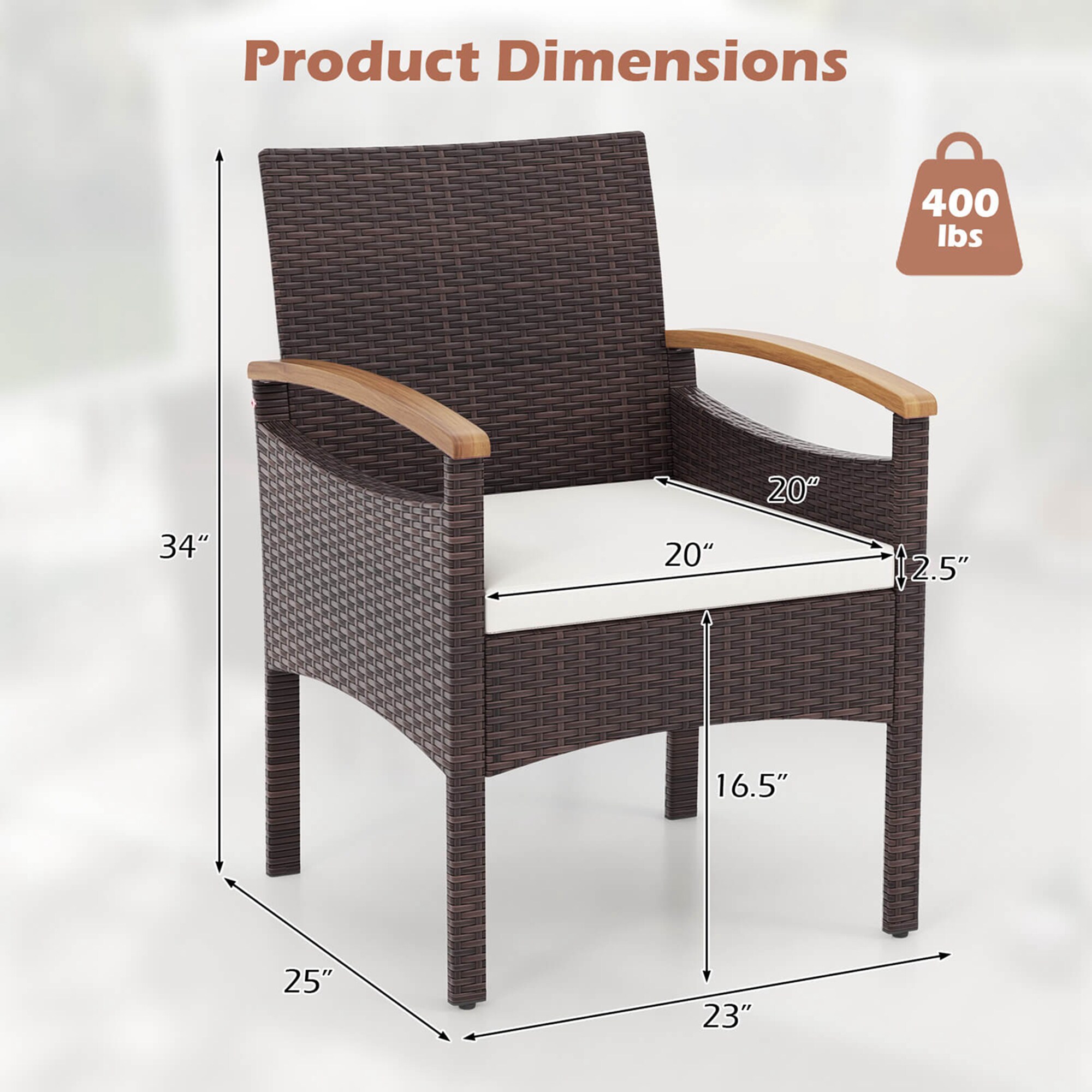 Costway HCST04126 Patio-Chairs - View #2