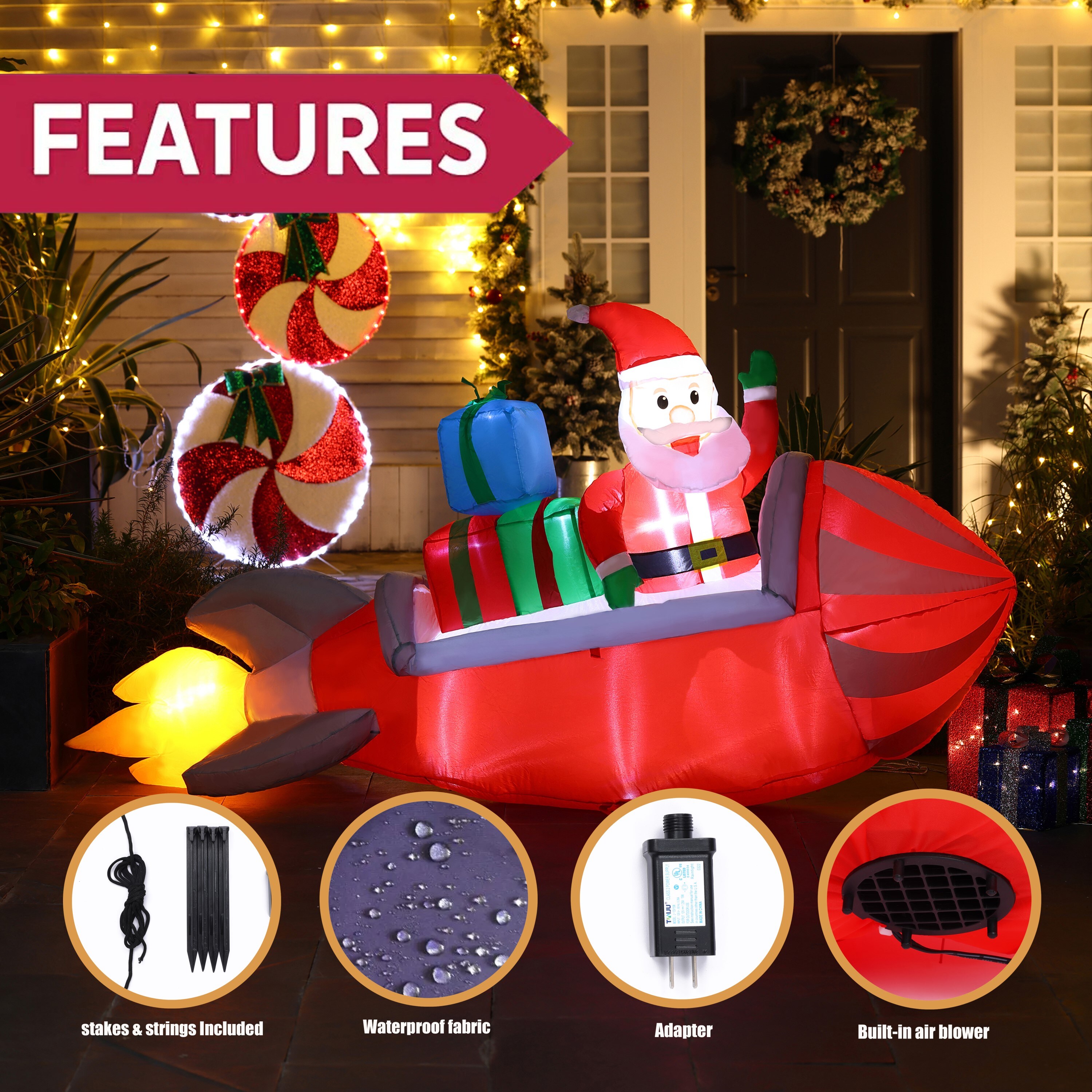 LuxenHome WHIN1614 Christmas-Inflatables - View #8